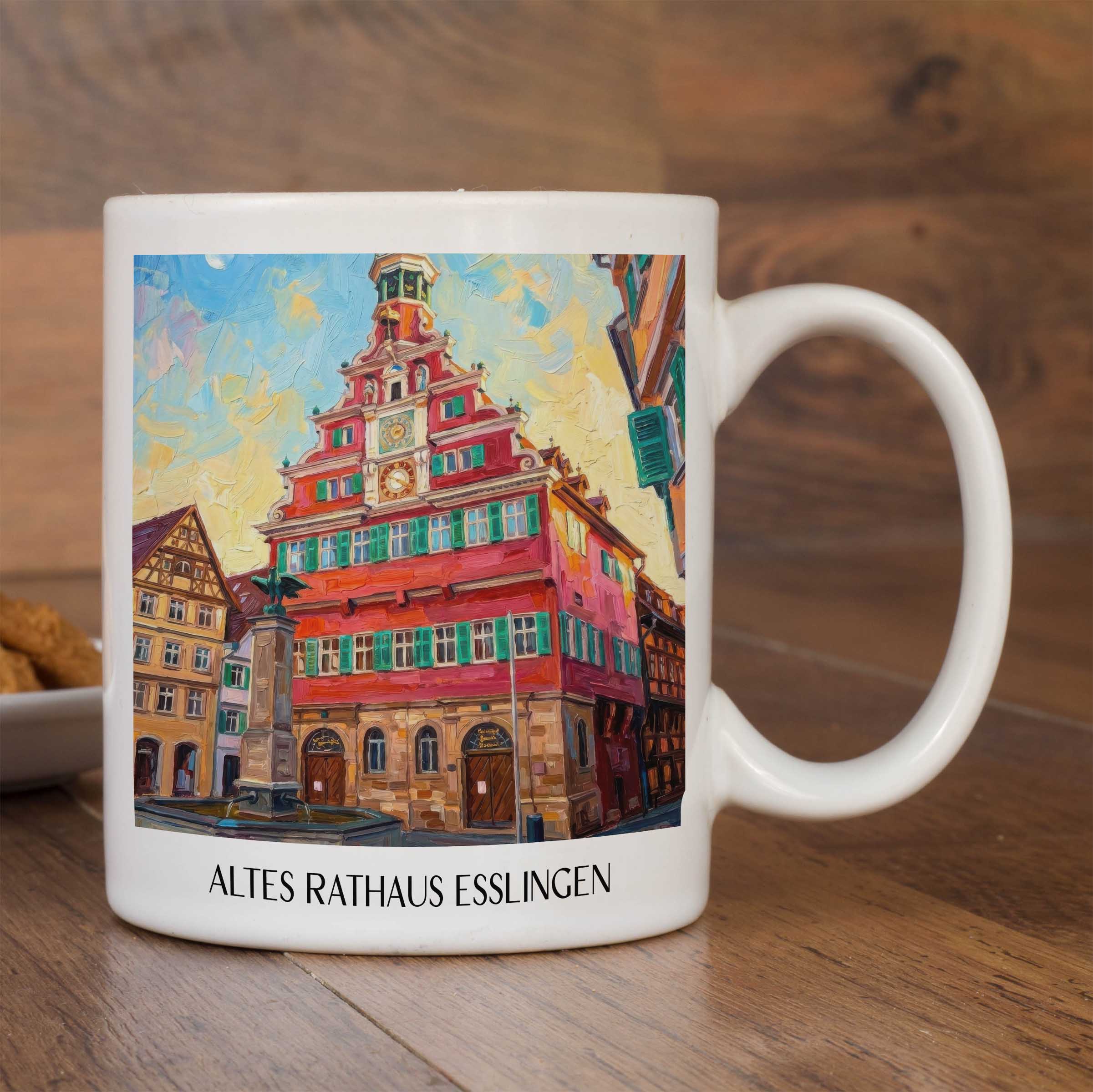 altes-rathaus-esslingen-am-neckar-deutschland-kaffeebecher-oil-painting-oelgemaelde
