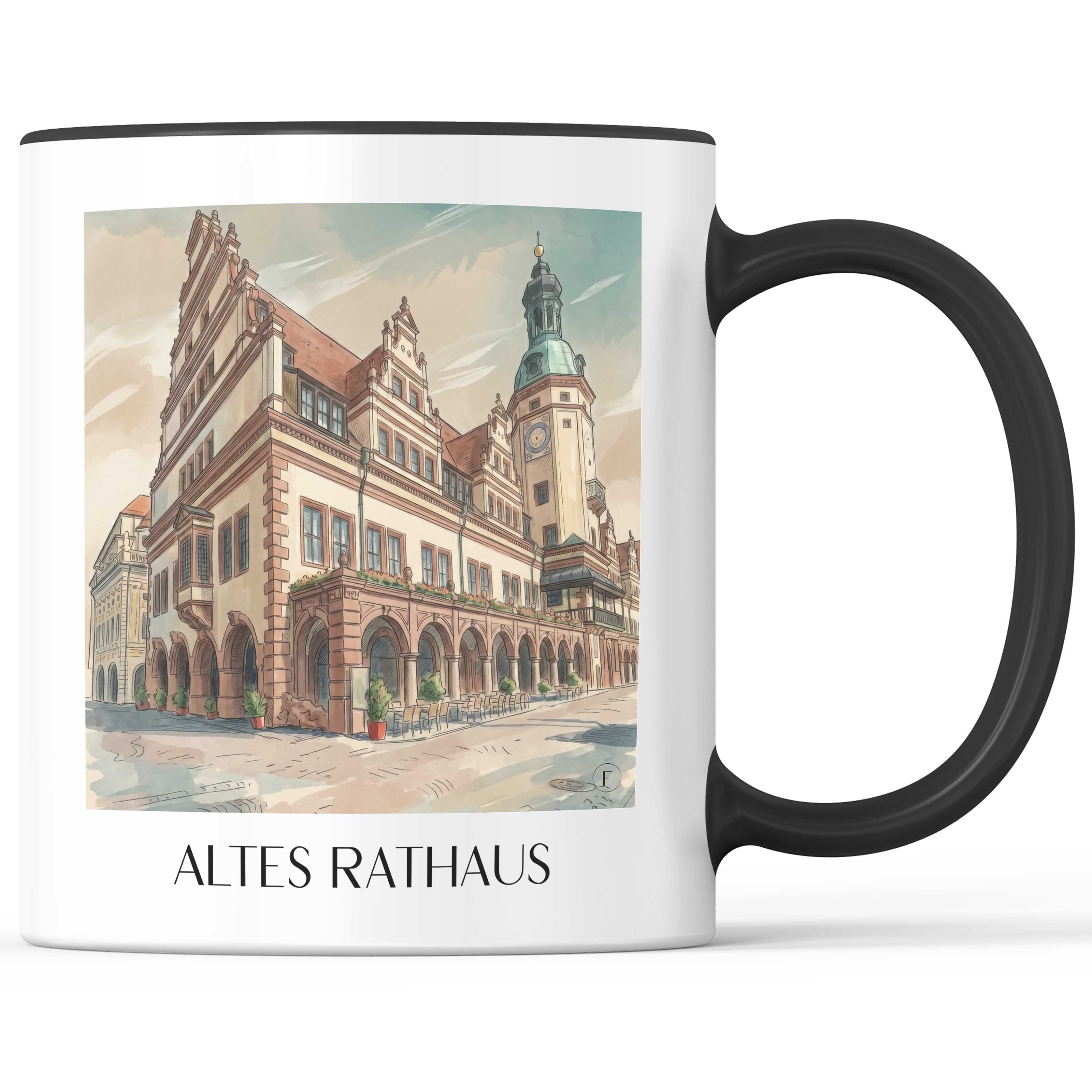 altes-rathaus-leipzig-deutschland-kaffeebecher-aquarell