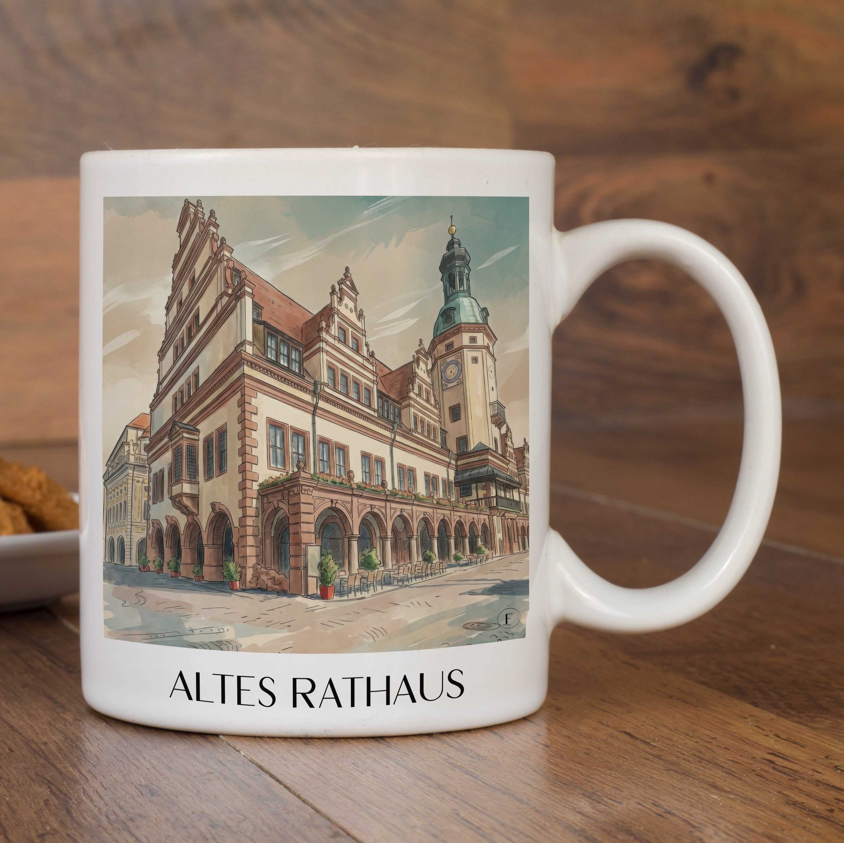 altes-rathaus-leipzig-deutschland-kaffeebecher-aquarell
