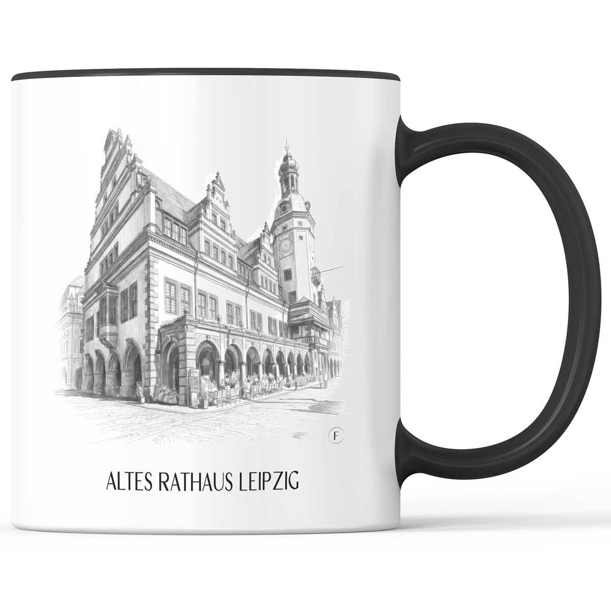 altes-rathaus-leipzig-deutschland-kaffeebecher-bleistift-zeichnung-drawing