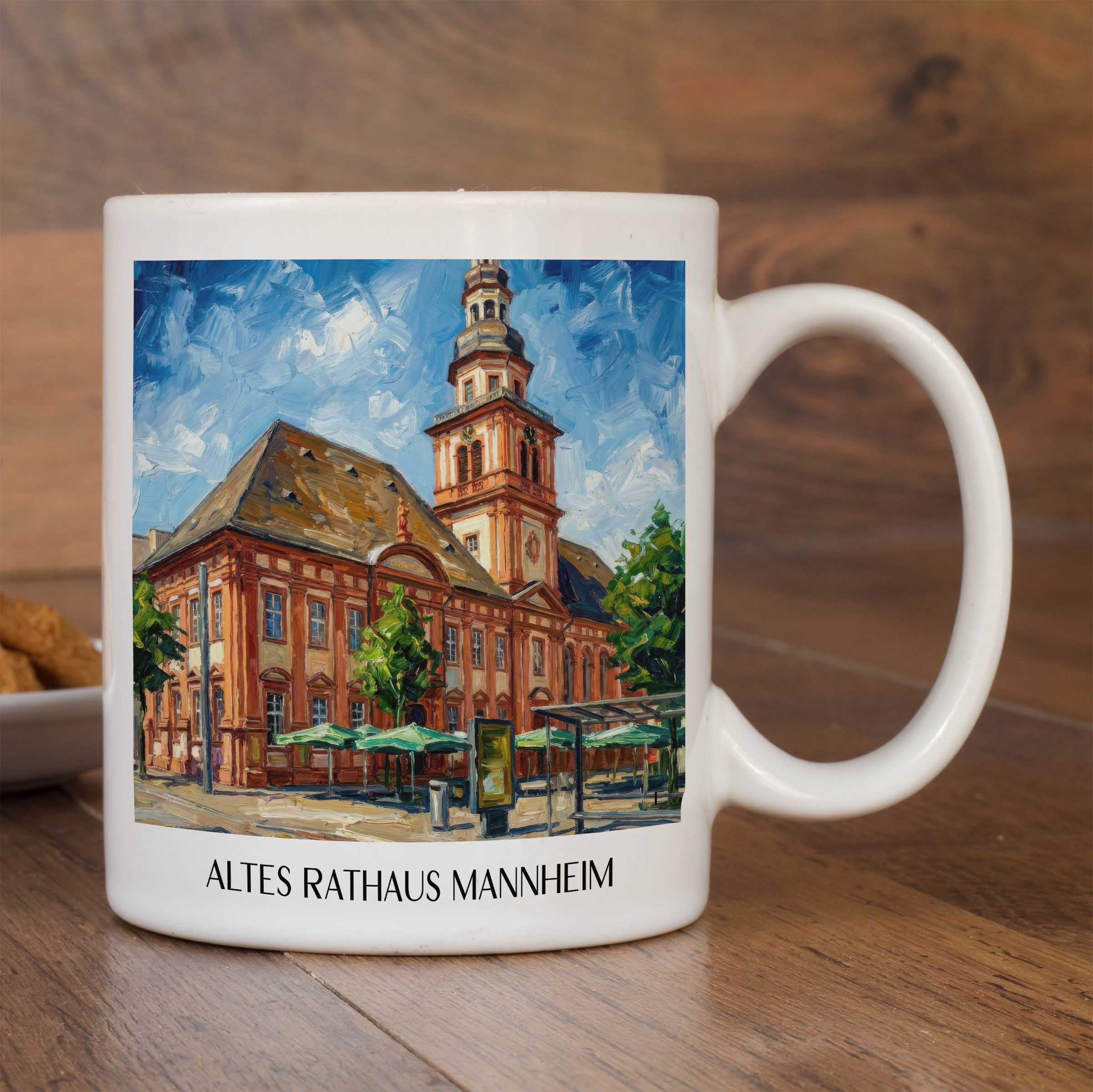 altes-rathaus-mannheim-deutschland-kaffeebecher-oil-painting-oelgemaelde