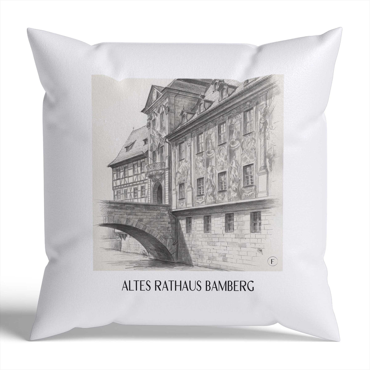altes-rathaus-bamberg-deutschland-kissenbezug-bleistift-zeichnung-drawing