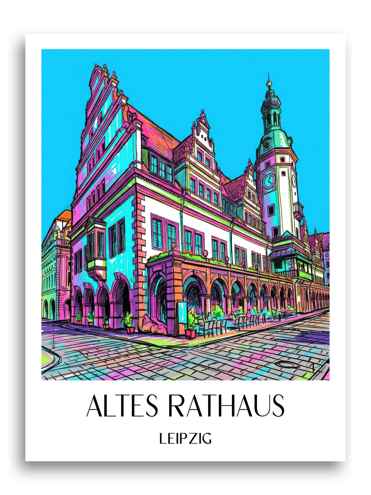 altes-rathaus-leipzig-deutschland-poster-graffiti