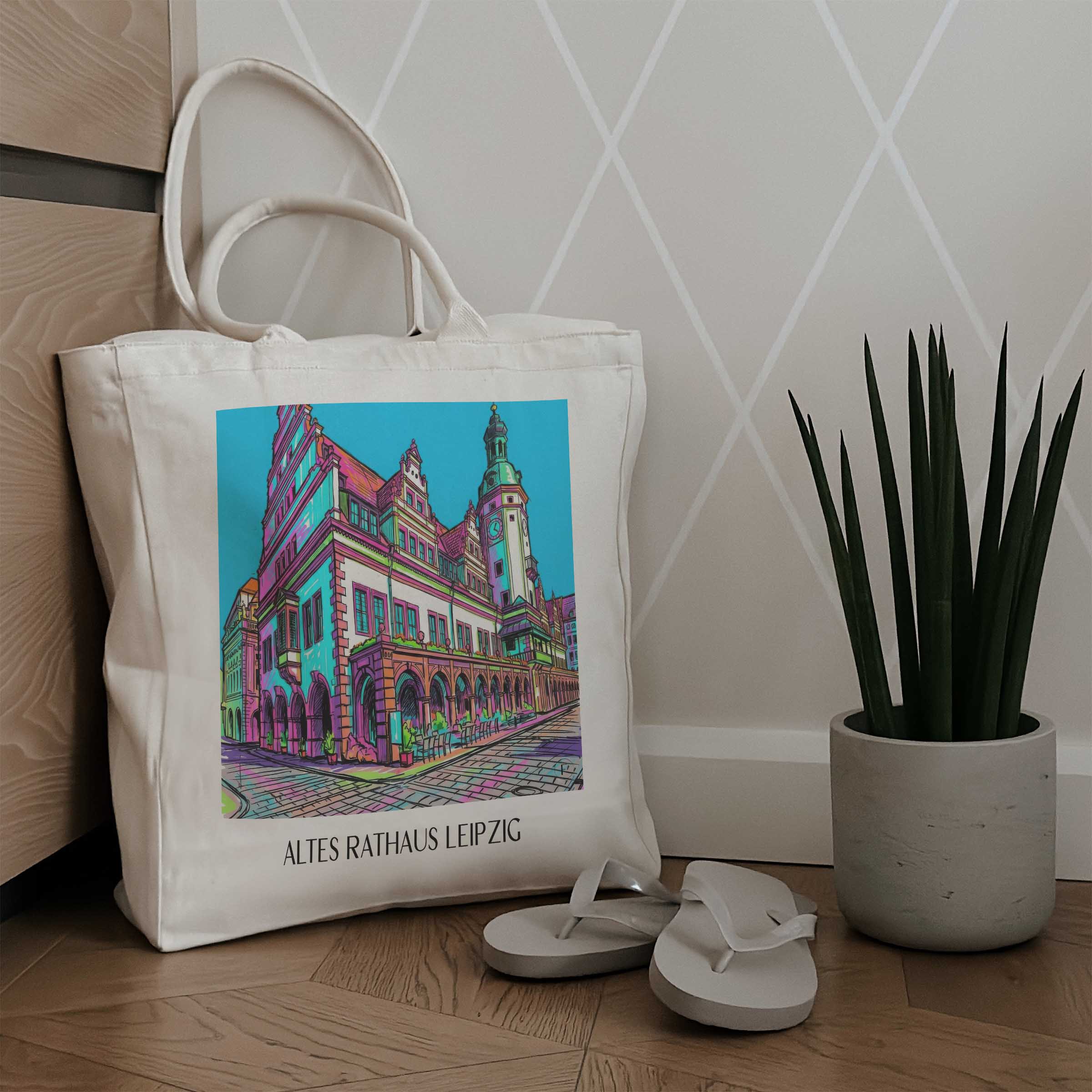 altes-rathaus-leipzig-deutschland-einkaufstasche-graffiti