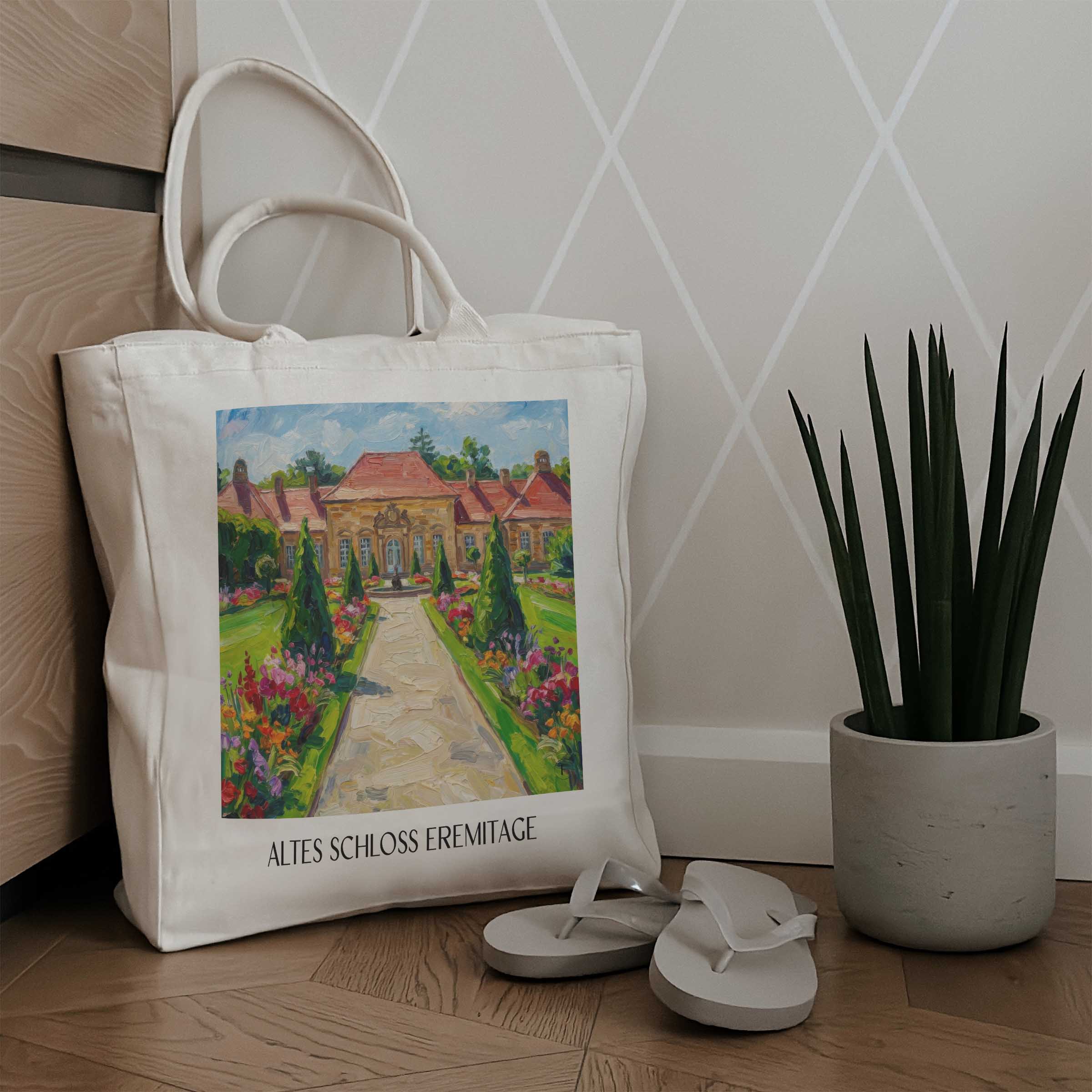 altes-schloss-eremitage-bayreuth-deutschland-einkaufstasche-oil-painting-oelgemaelde