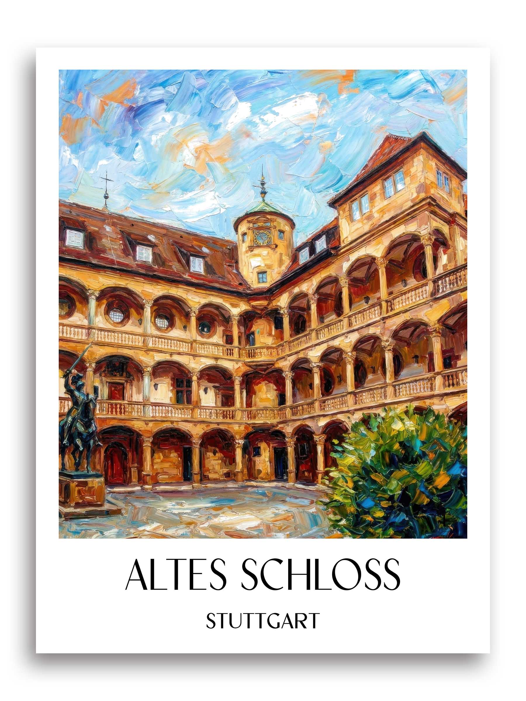 altes-schloss-stuttgart-deutschland-poster-oil-painting-oelgemaelde