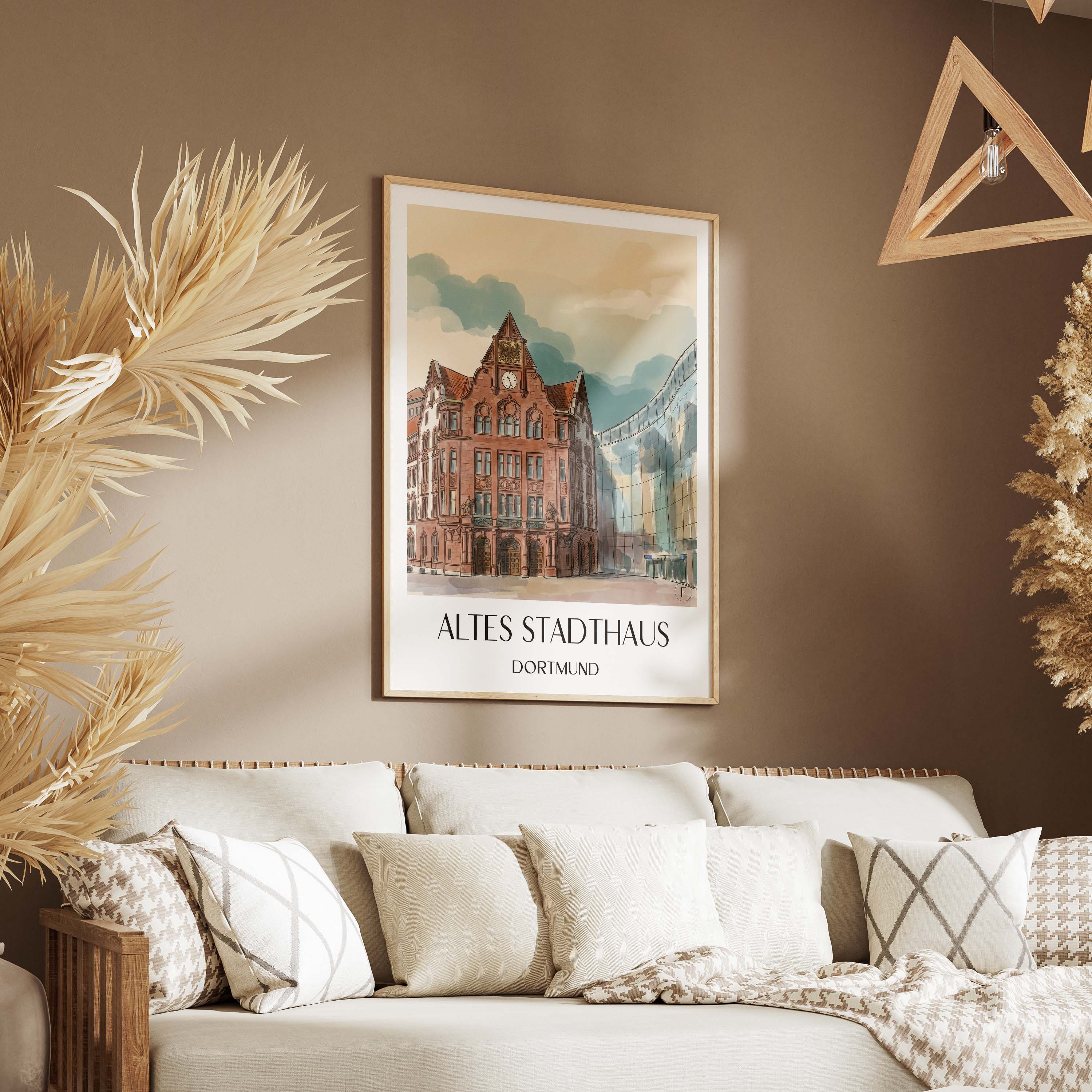 altes-stadthaus-dortmund-deutschland-poster-aquarell