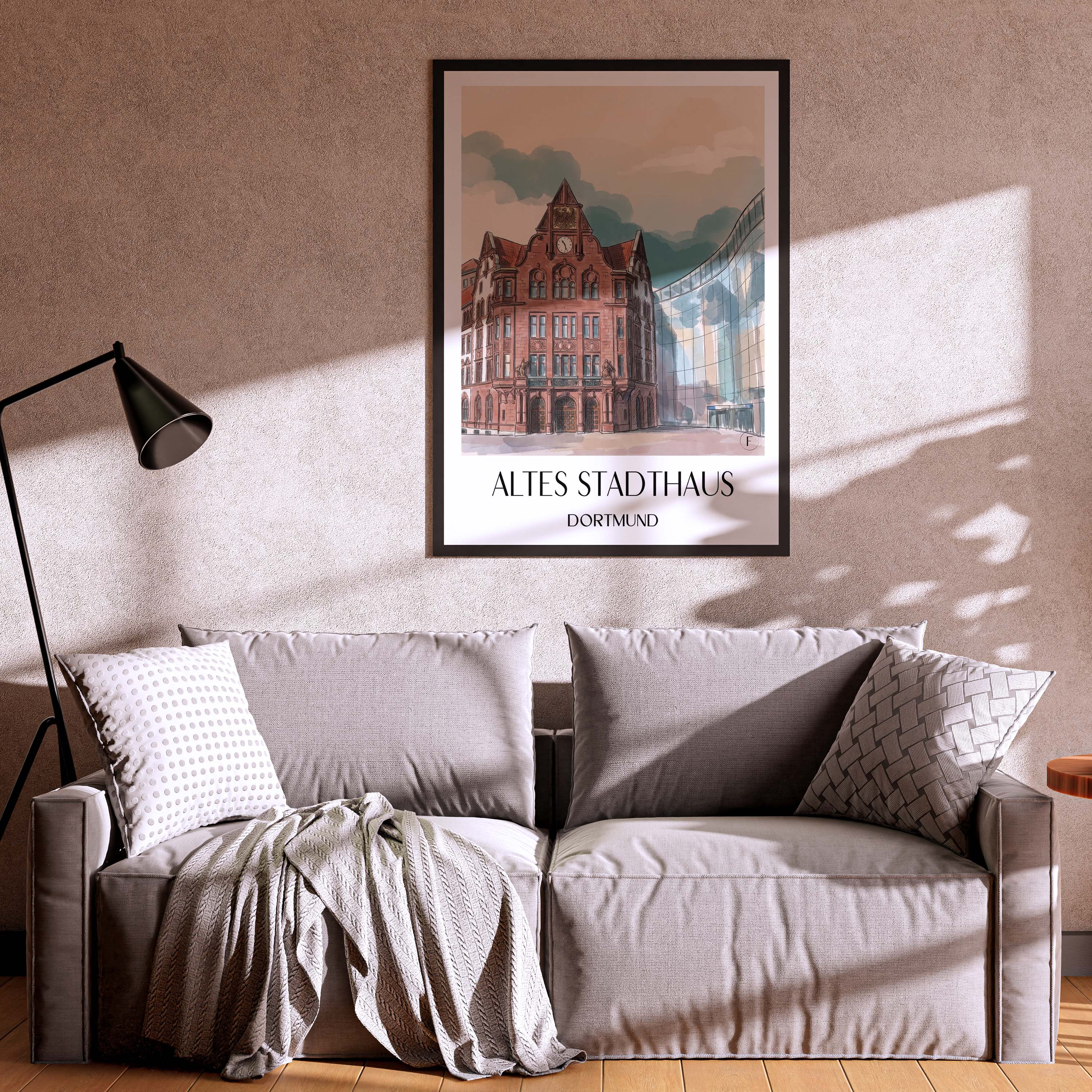 altes-stadthaus-dortmund-deutschland-poster-aquarell
