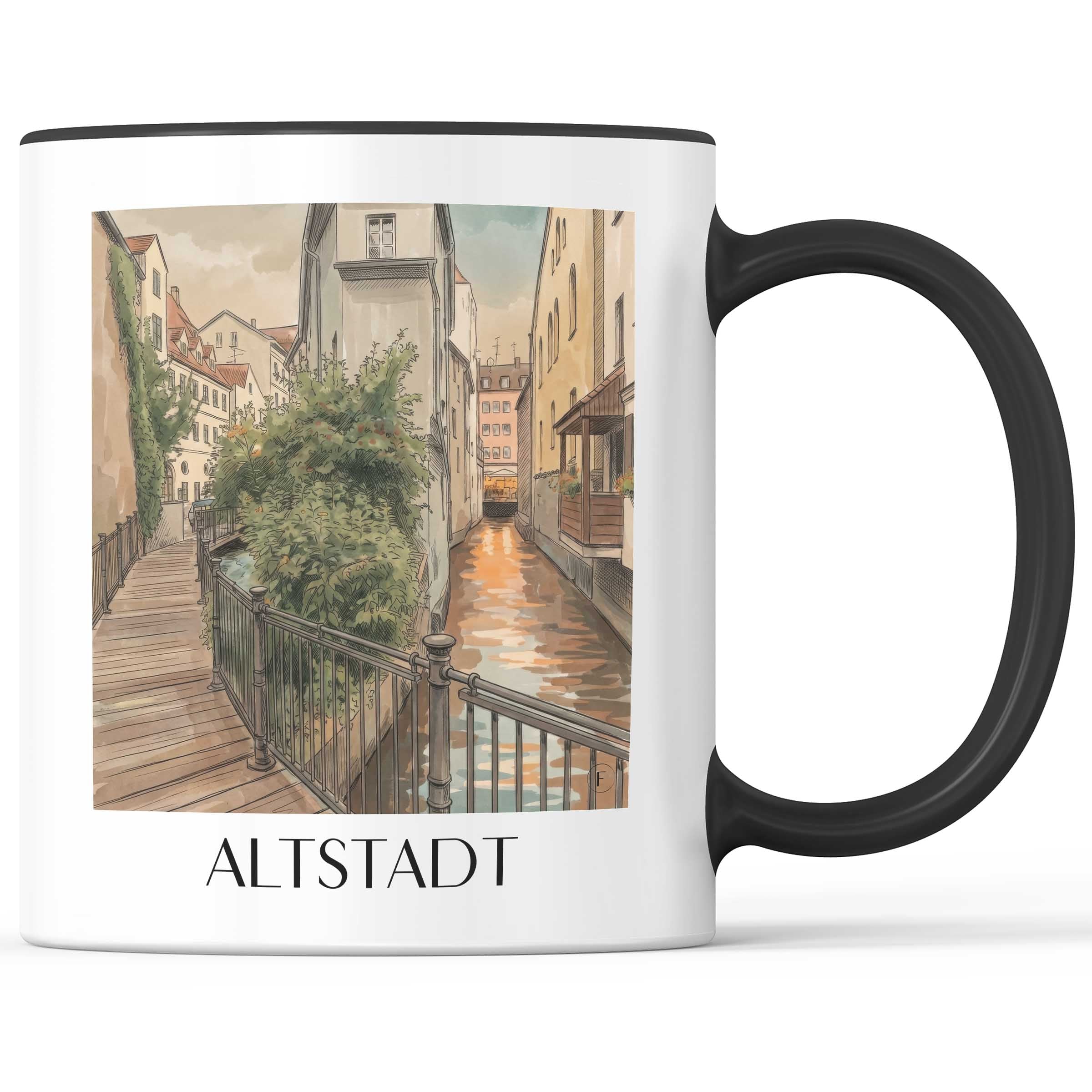 altstadt-augsburg-deutschland-kaffeebecher-aquarell