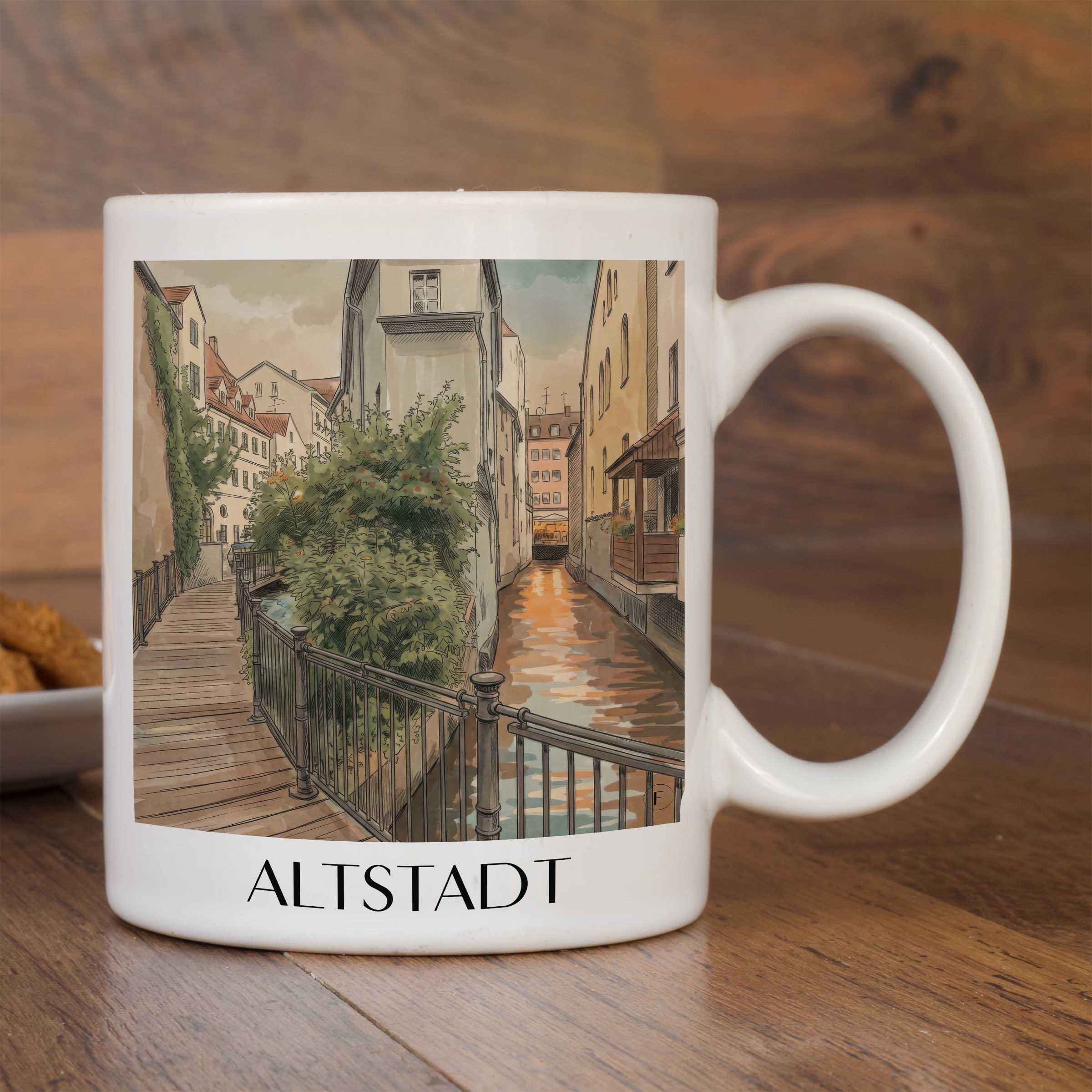 altstadt-augsburg-deutschland-kaffeebecher-aquarell