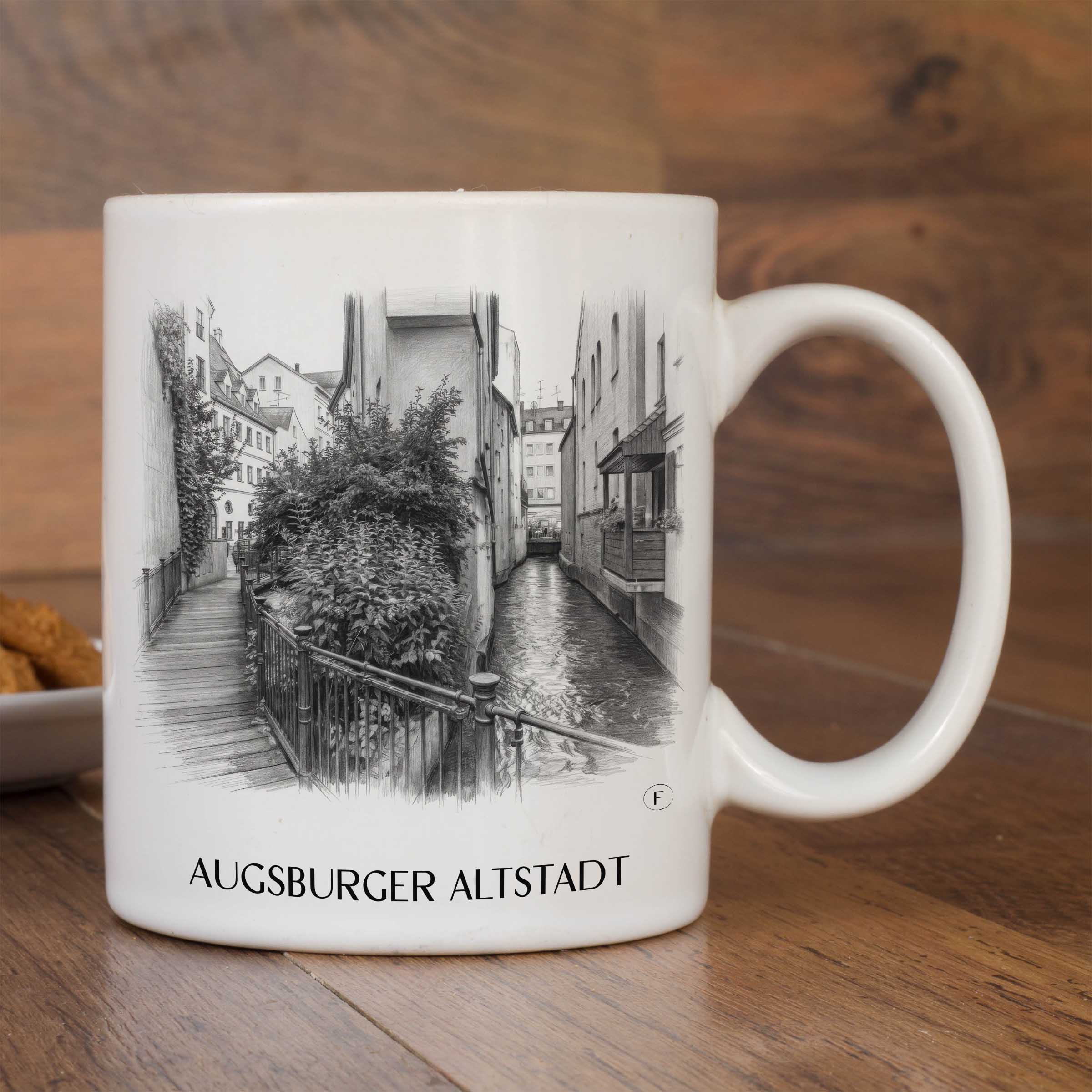 altstadt-augsburg-deutschland-kaffeebecher-bleistift-zeichnung-drawing