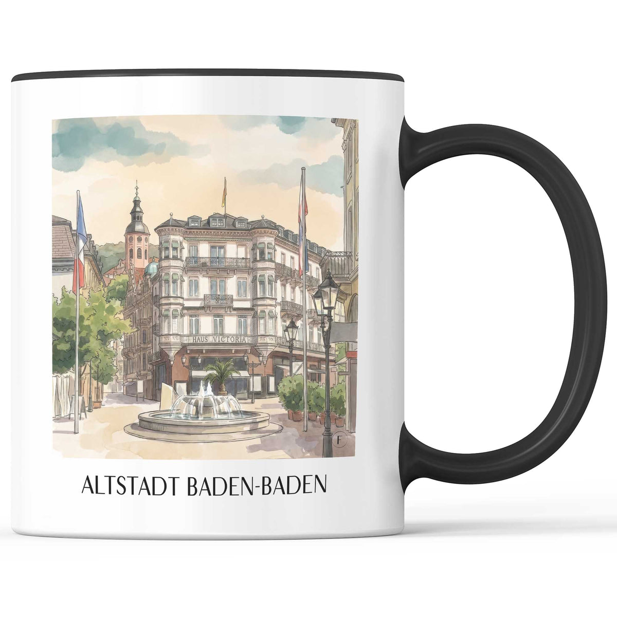 altstadt-baden-baden-deutschland-kaffeebecher-aquarell
