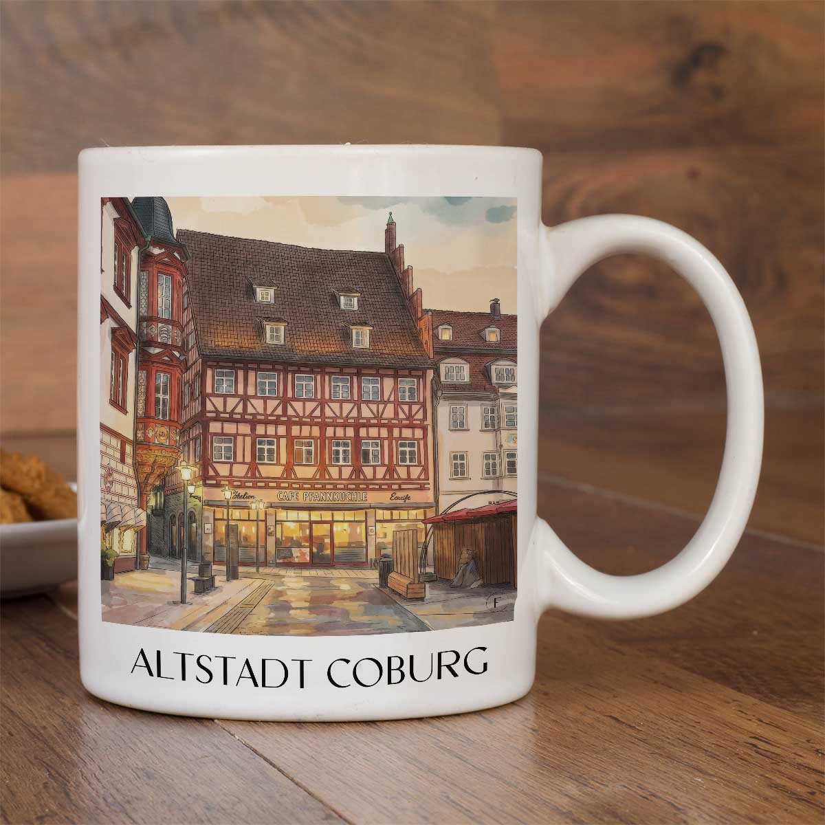 altstadt-coburg-deutschland-kaffeebecher-aquarell