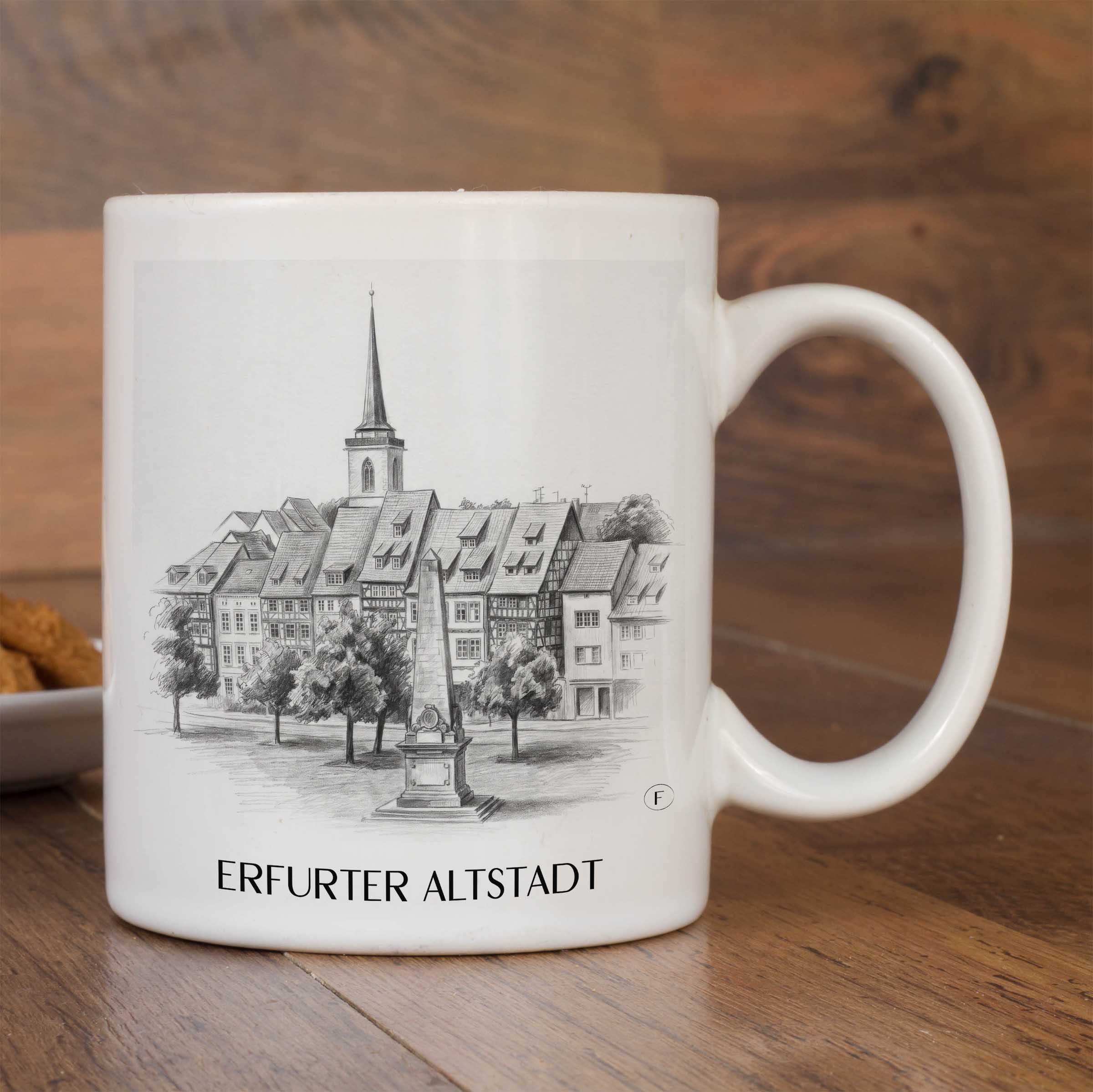 altstadt-erfurt-deutschland-kaffeebecher-bleistift-zeichnung-drawing