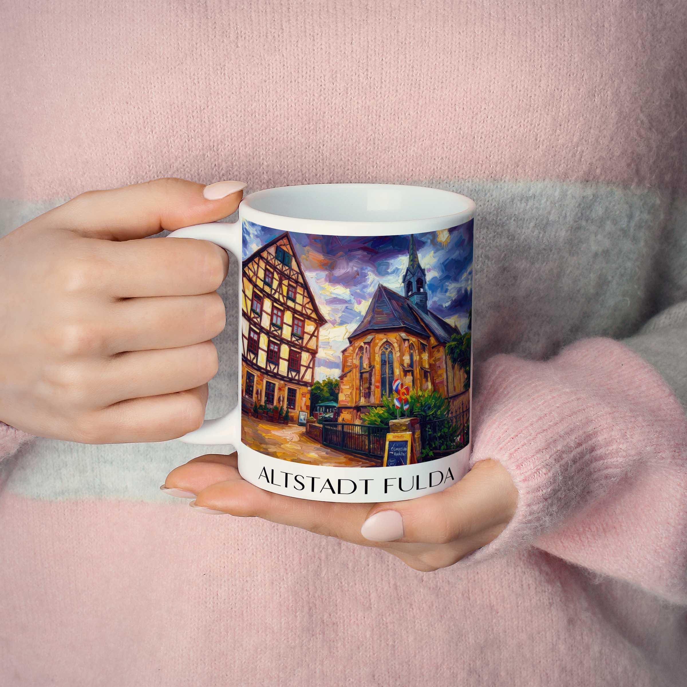 altstadt-fulda-deutschland-kaffeebecher-oil-painting-oelgemaelde