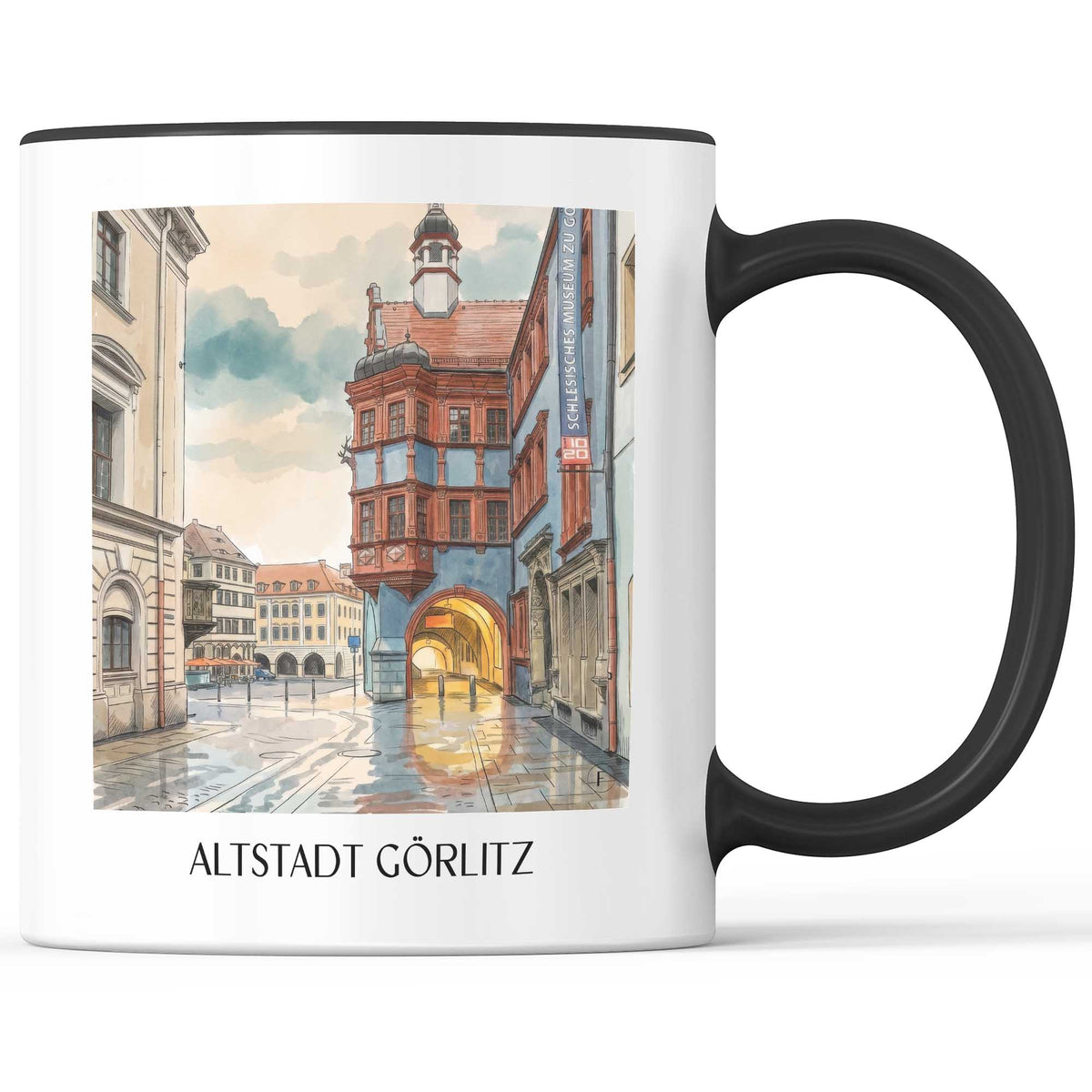 altstadt-görlitz-deutschland-kaffeebecher-aquarell