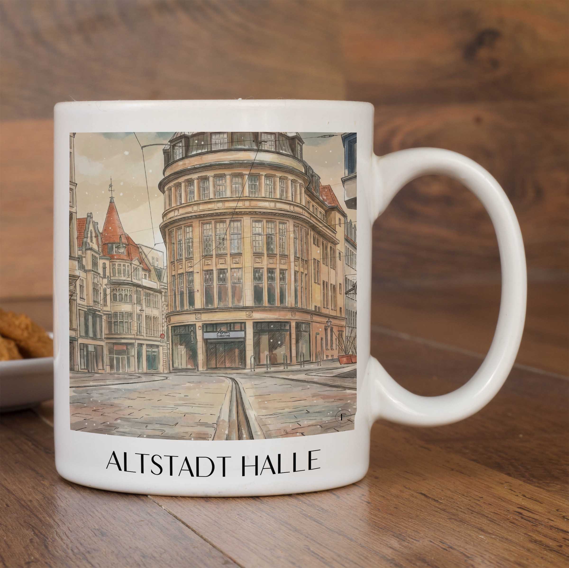 altstadt-halle-deutschland-kaffeebecher-aquarell