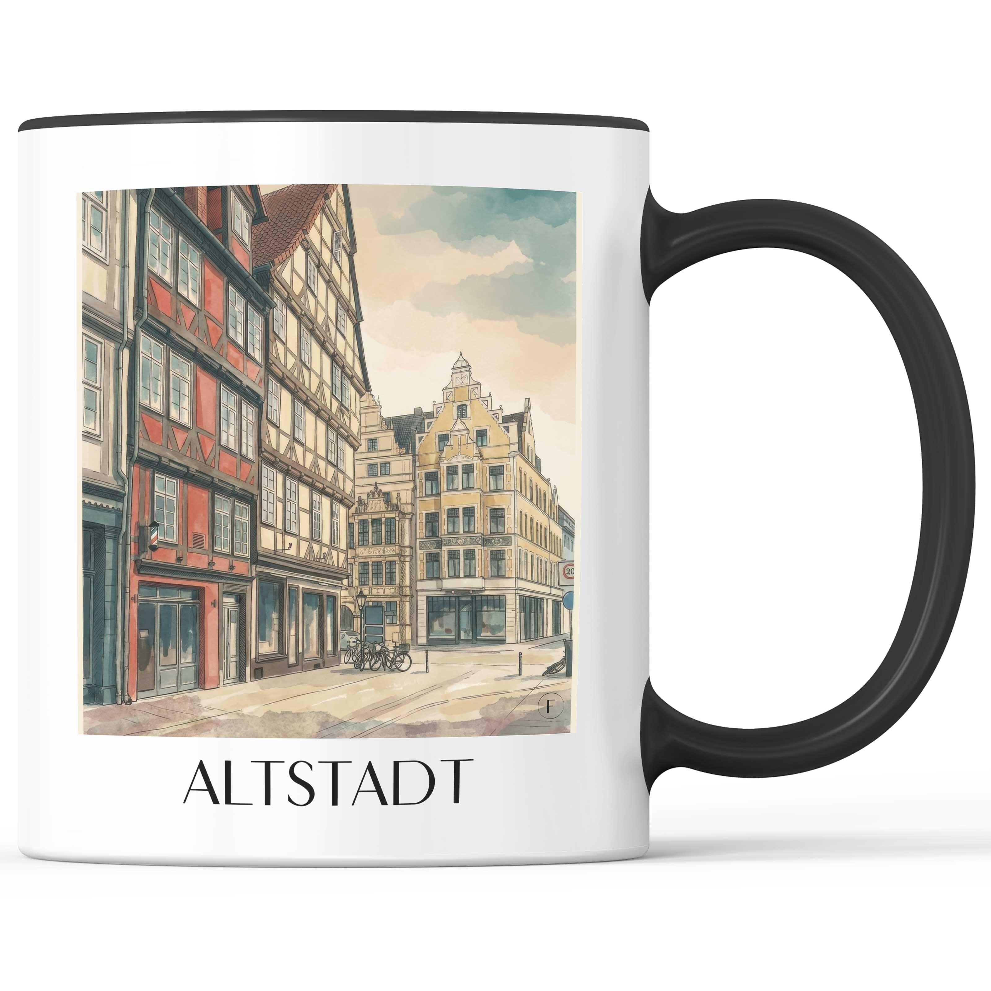 altstadt-hannover-deutschland-kaffeebecher-aquarell