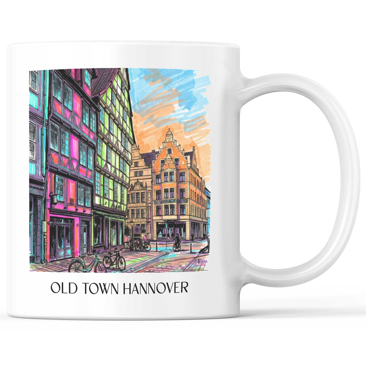 Altstadt Kaffeebecher - Hannover - Deutschland Becher - Kaffeetasse im Tag Graffiti Stil - favplace