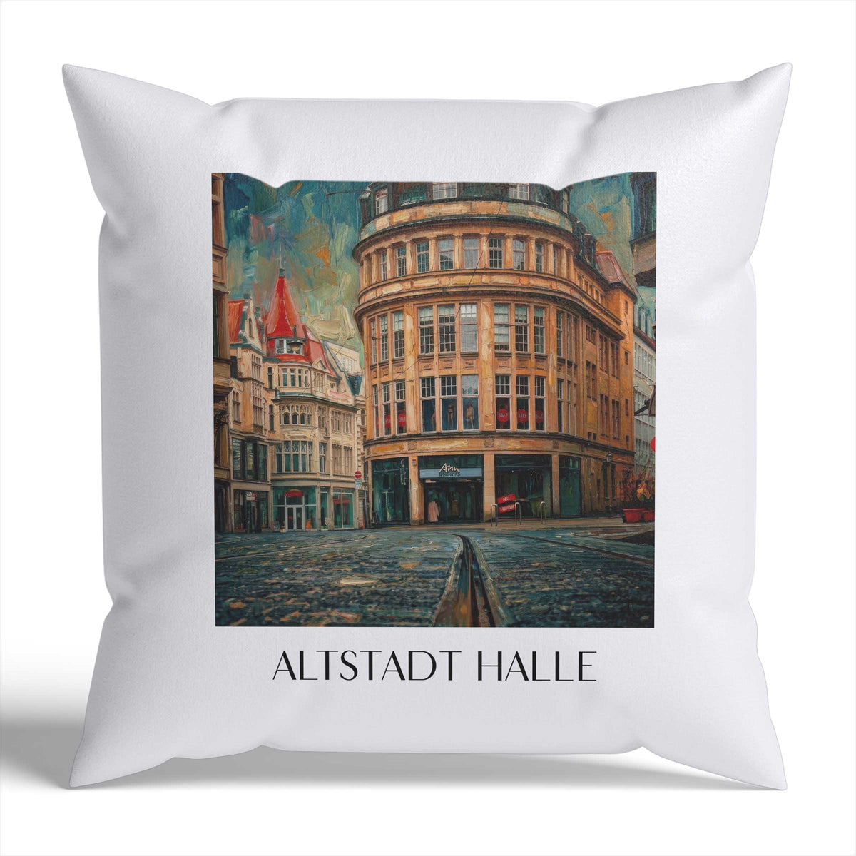 altstadt-halle-deutschland-kissenbezug-oil-painting-oelgemaelde