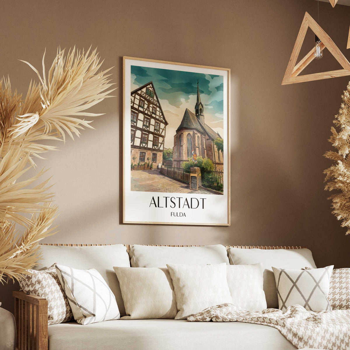 altstadt-fulda-deutschland-poster-aquarell