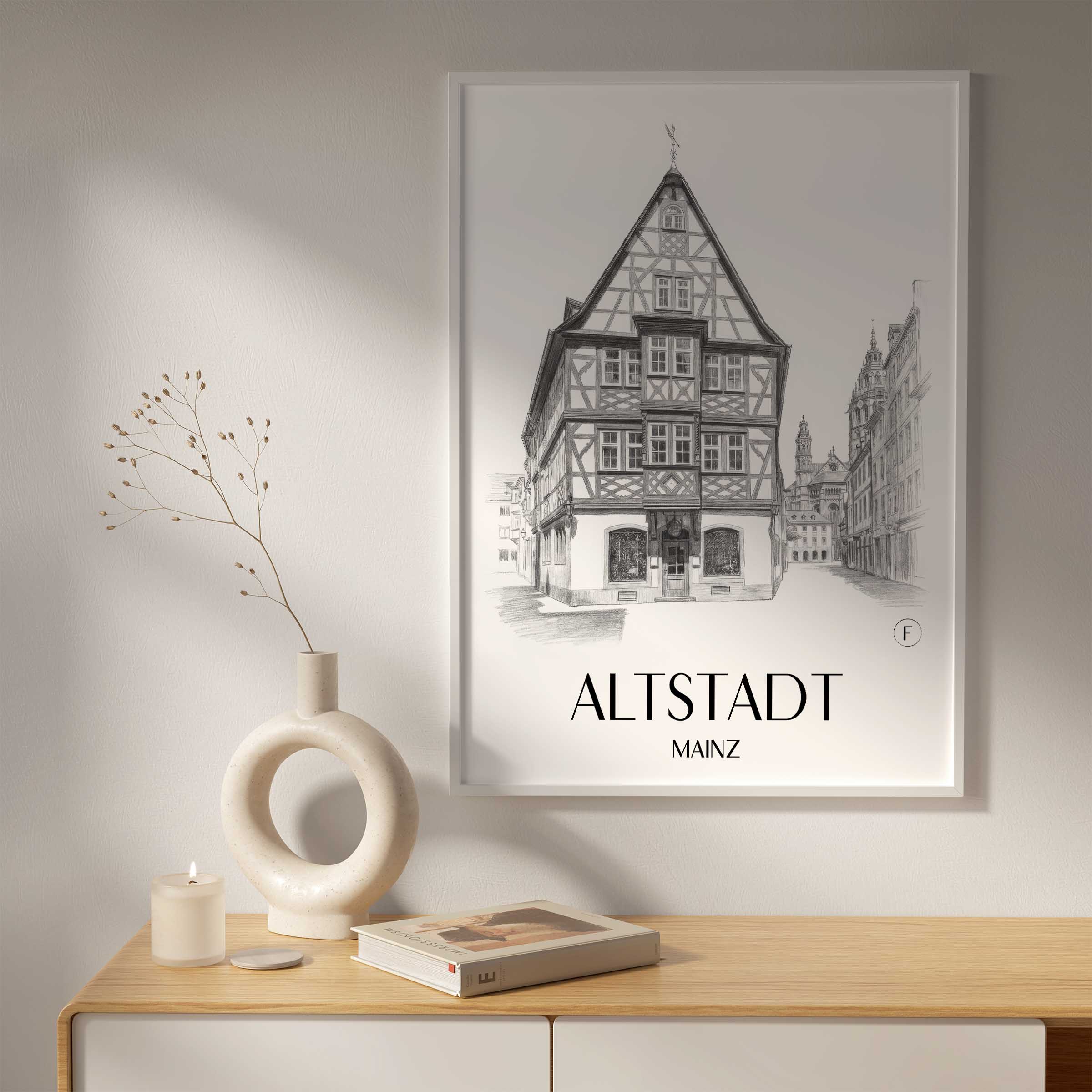 altstadt-mainz-deutschland-poster-bleistift-zeichnung-drawing