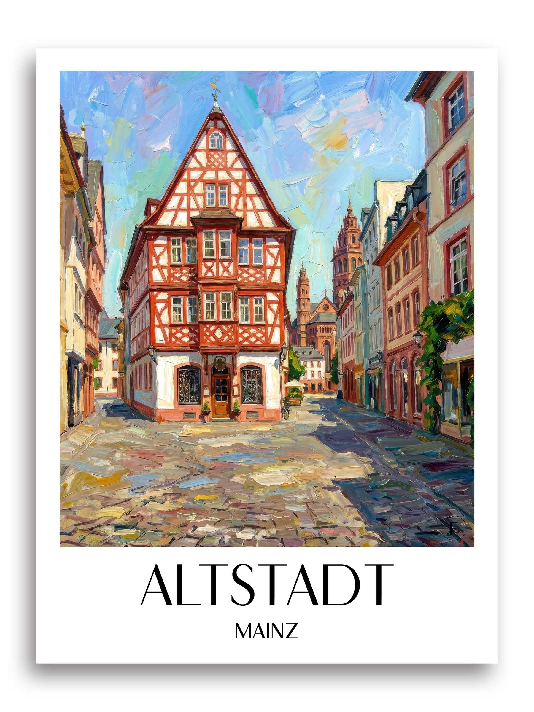 altstadt-mainz-deutschland-poster-oil-painting-oelgemaelde
