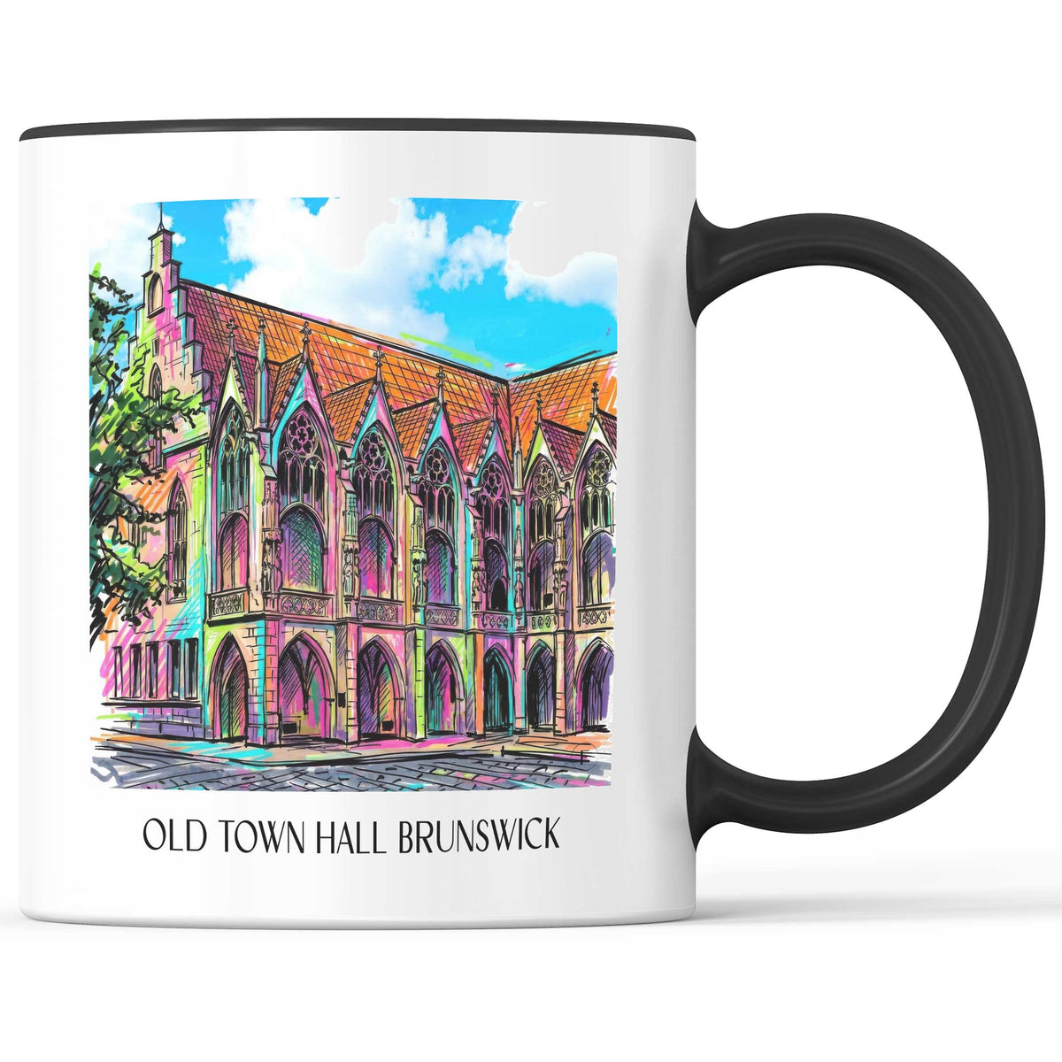 Altstadtrathaus Kaffeebecher - Braunschweig - Deutschland Becher - Kaffeetasse im Tag Graffiti Stil - favplace