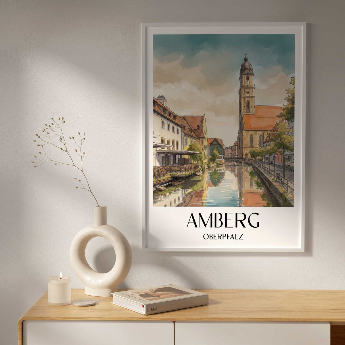 amberg-oberpfalz-deutschland-poster-aquarell