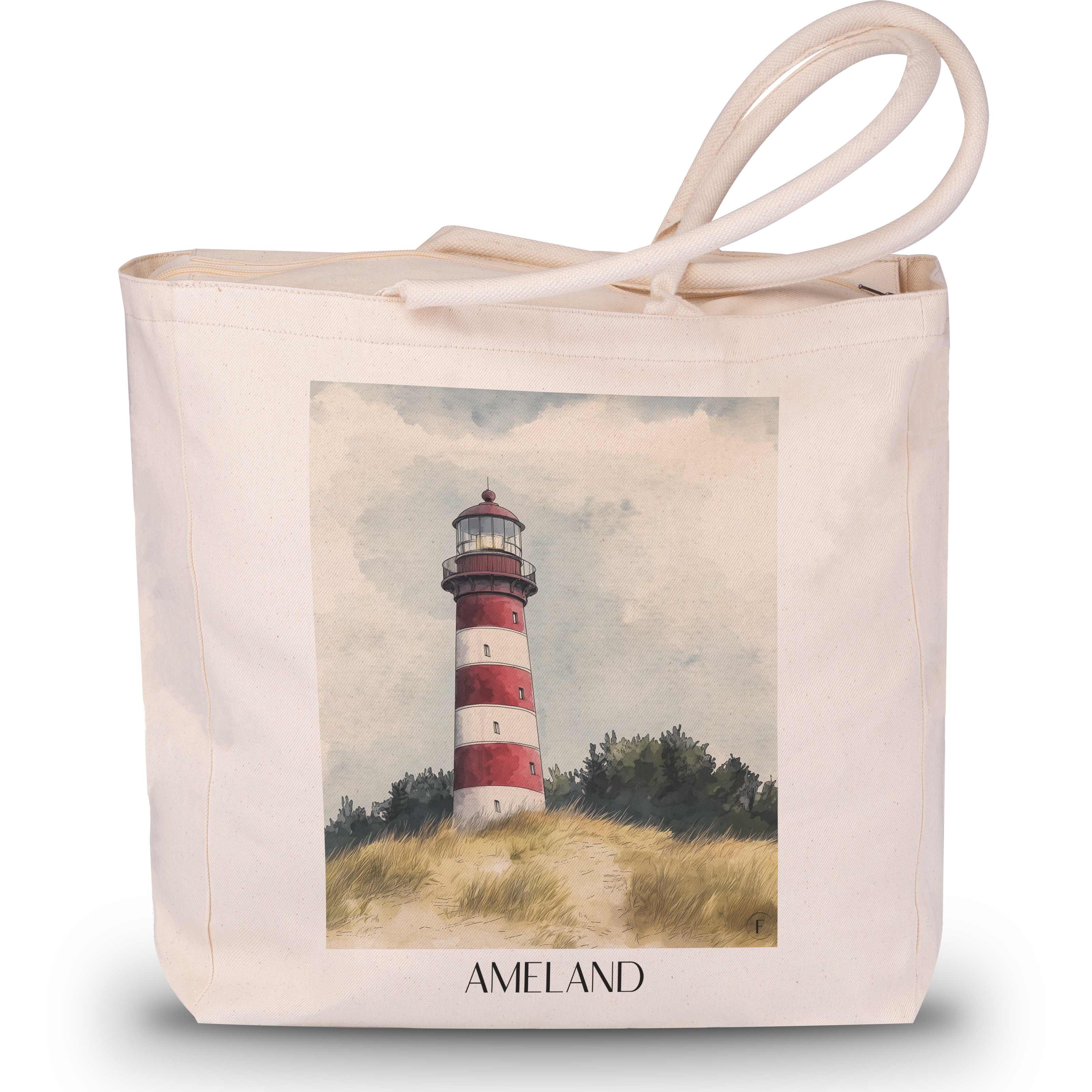ameland-niederlande-einkaufstasche-aquarell