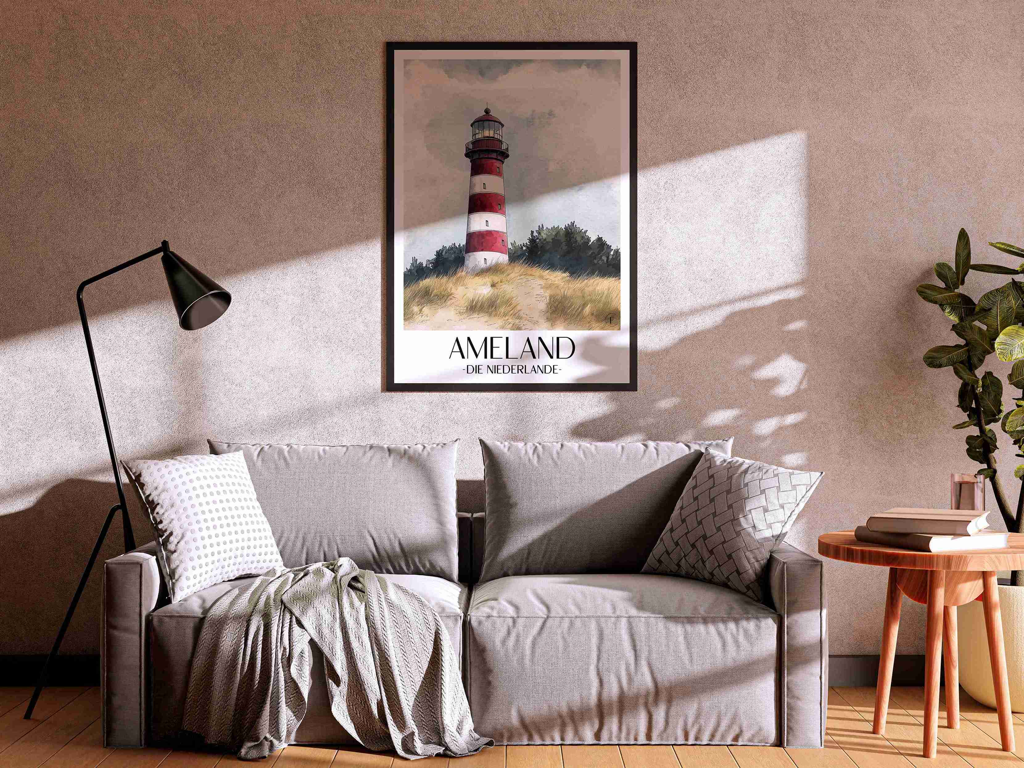 ameland-niederlande-poster-aquarell