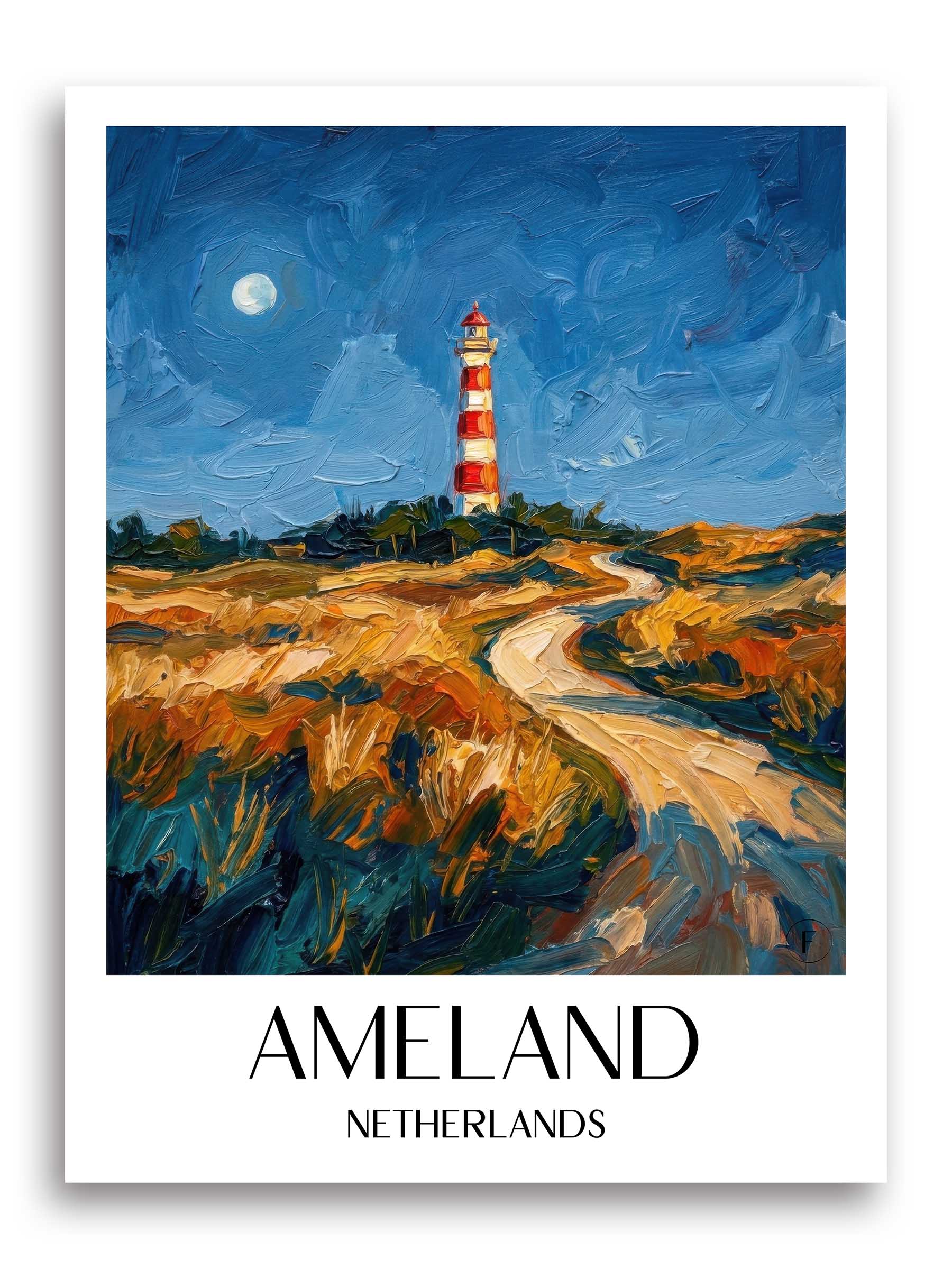 Ameland Poster - - Niederlande Kunstdruck - Ölgemälde von A4 bis A1 - favplace