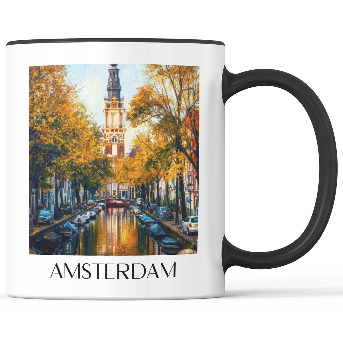 Amsterdam - Niederlande Becher - Kaffeetasse im Ölgemälde Stil - favplace