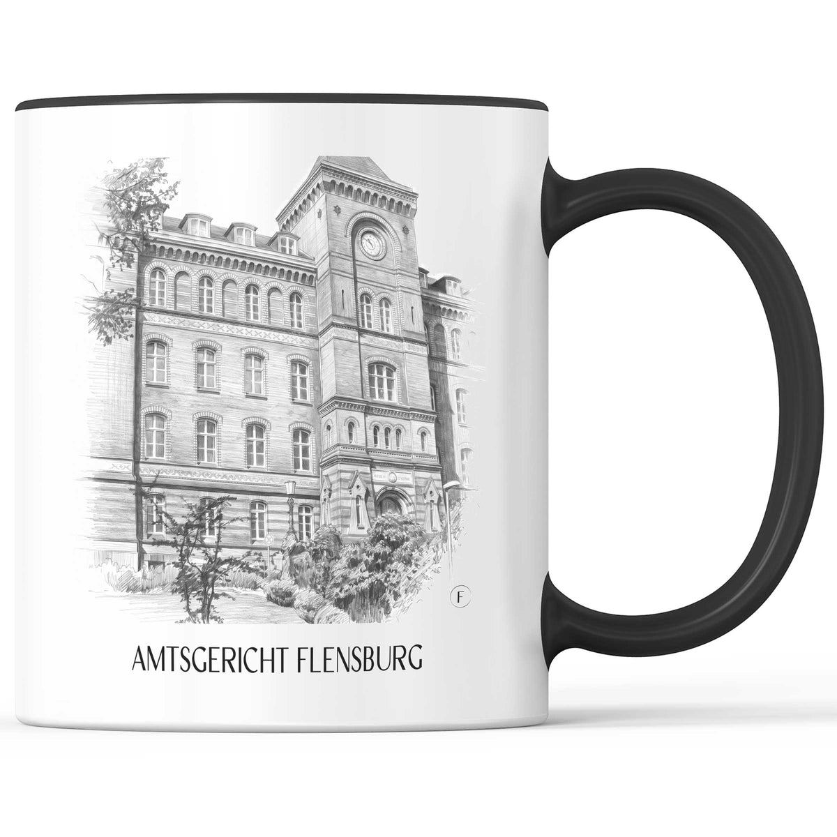 amtsgericht-flensburg-deutschland-kaffeebecher-bleistift-zeichnung-drawing