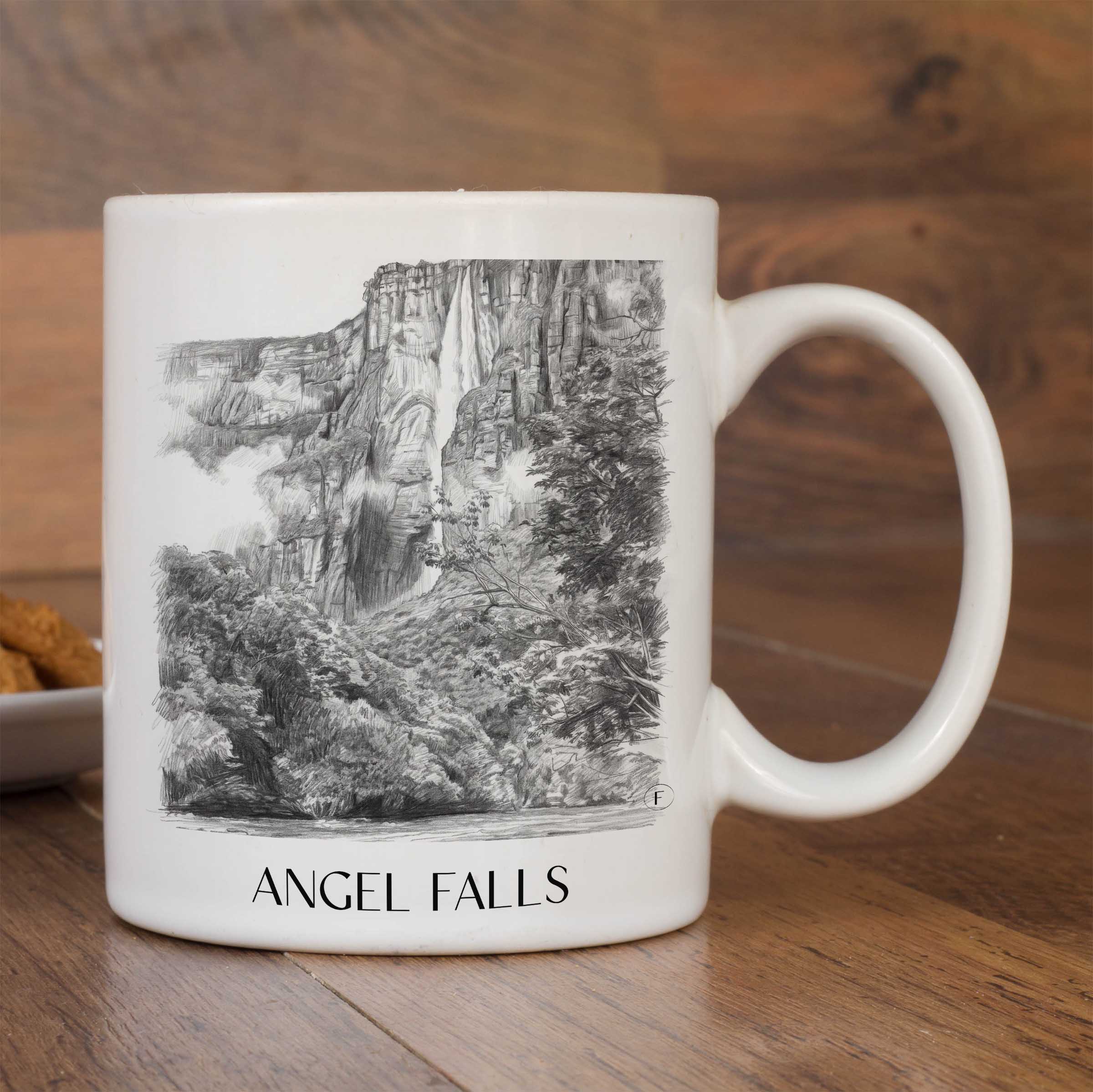 angel-falls-venezuela-kaffeebecher-bleistift-zeichnung-drawing