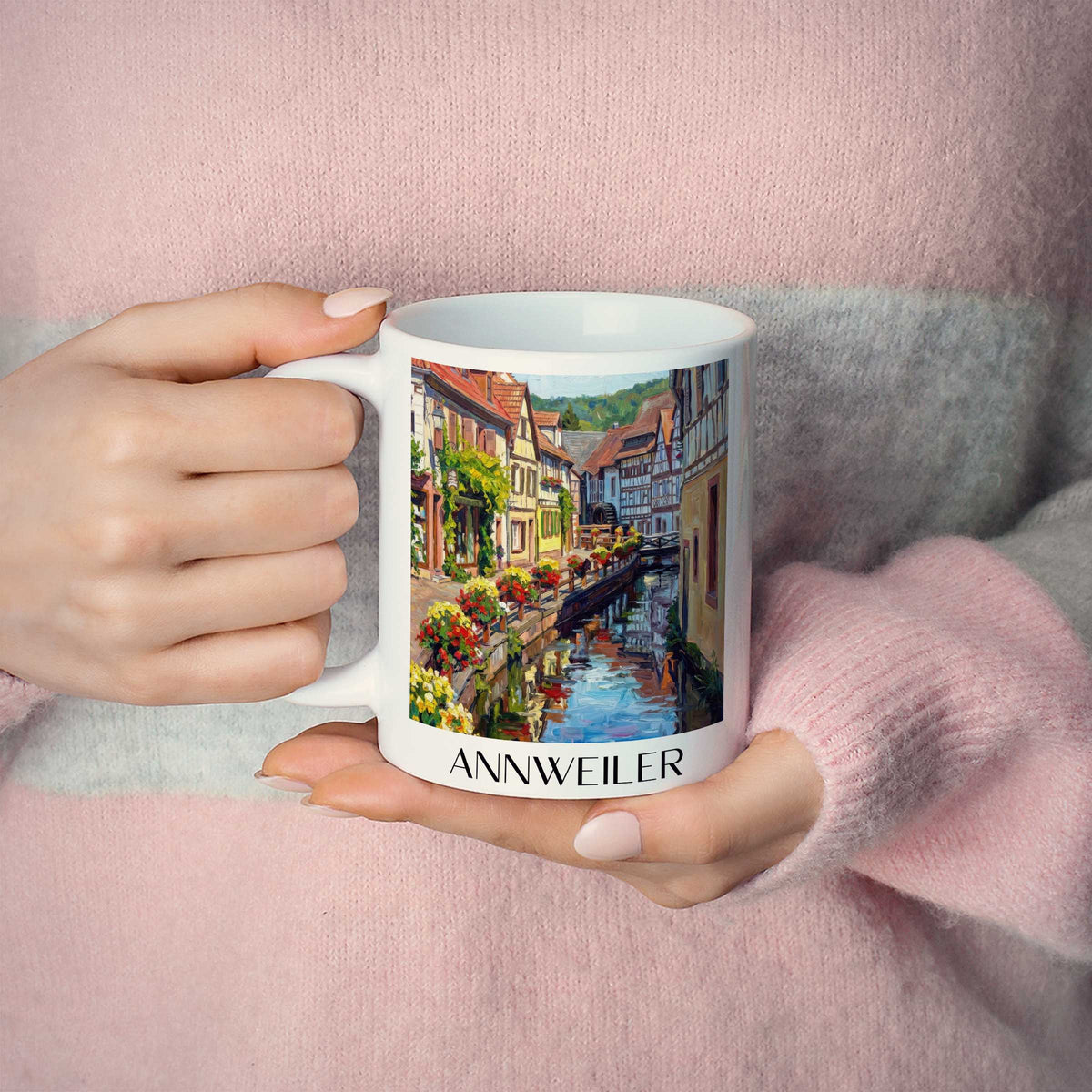 annweiler-pfälzerwald-deutschland-kaffeebecher-oil-painting-oelgemaelde
