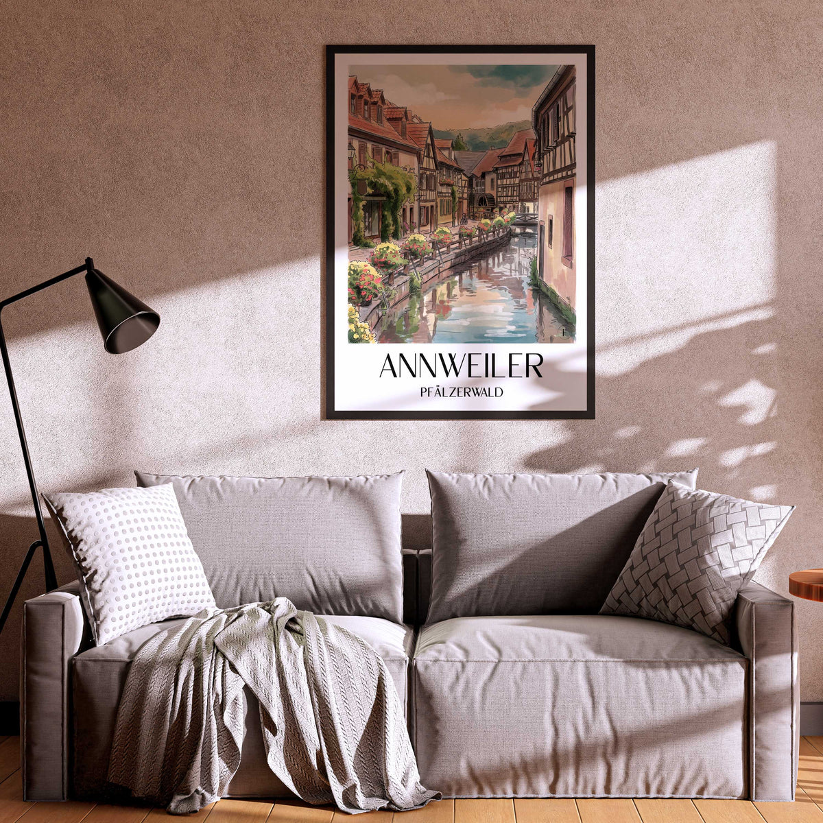annweiler-pfälzerwald-deutschland-poster-aquarell