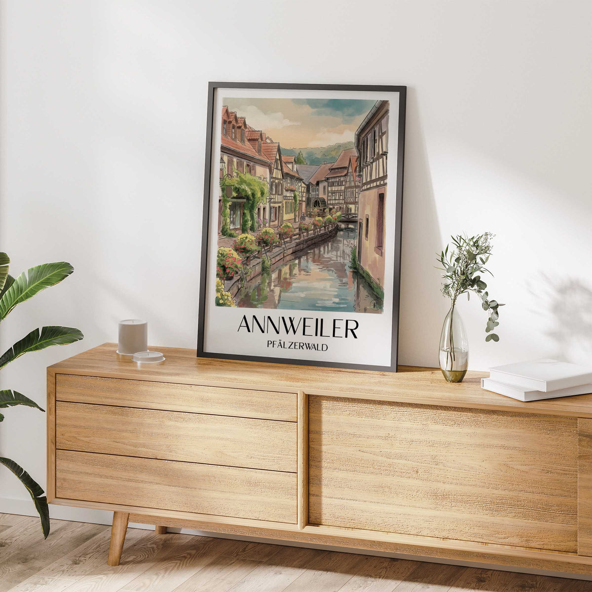 annweiler-pfälzerwald-deutschland-poster-aquarell