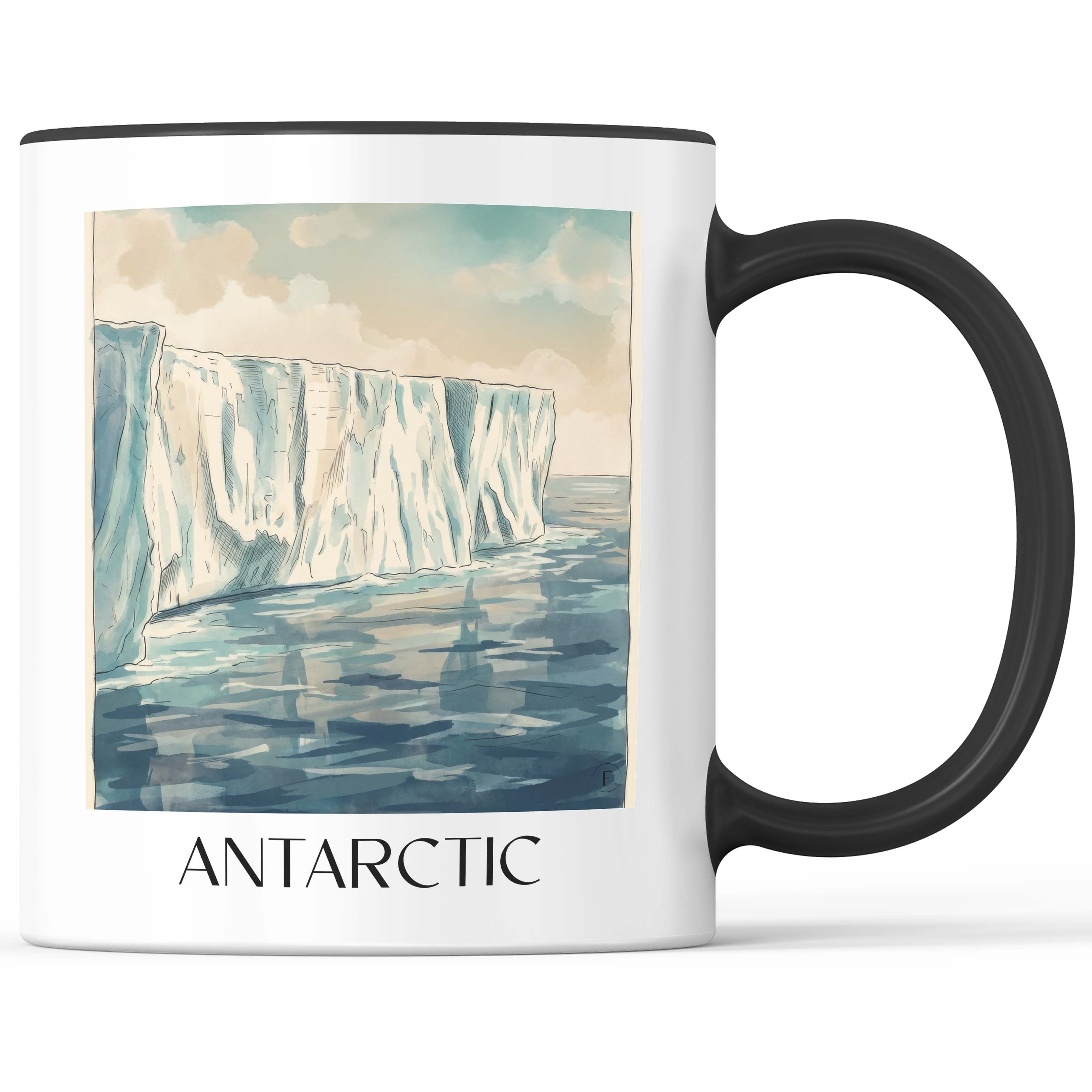 Antarktis Becher - Kaffeetasse im Aquarell Stil - favplace