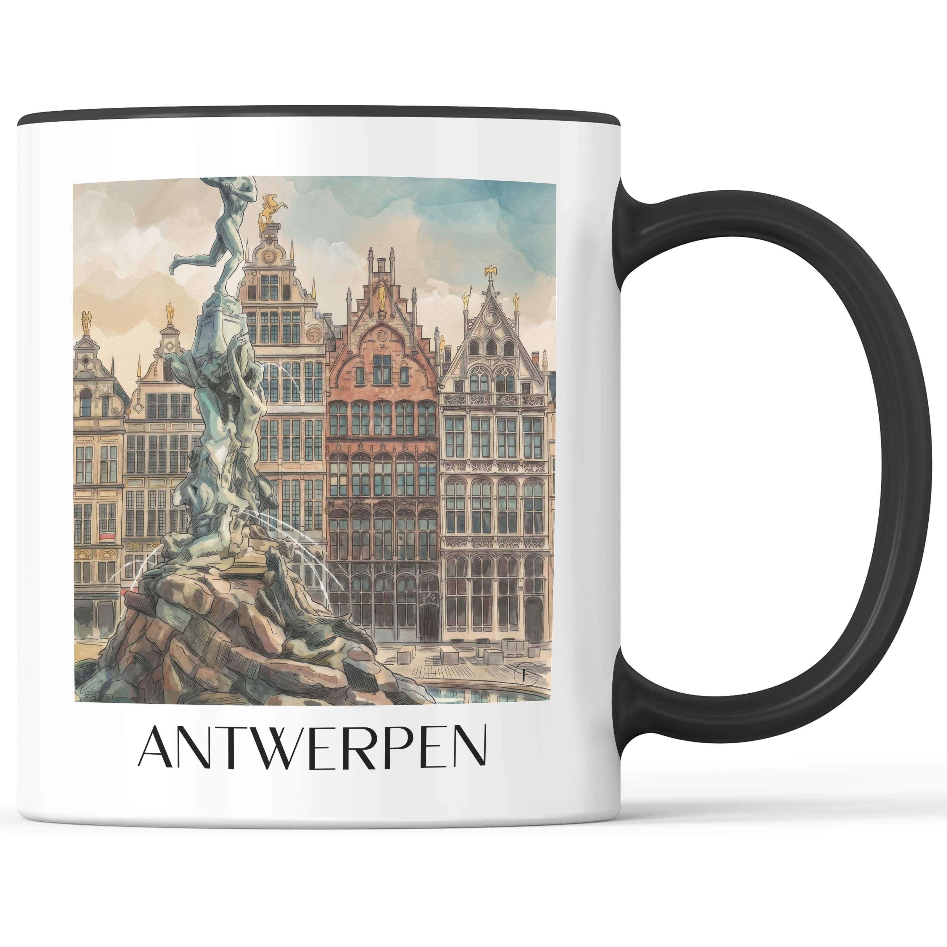 antwerpen-belgien-kaffeebecher-aquarell