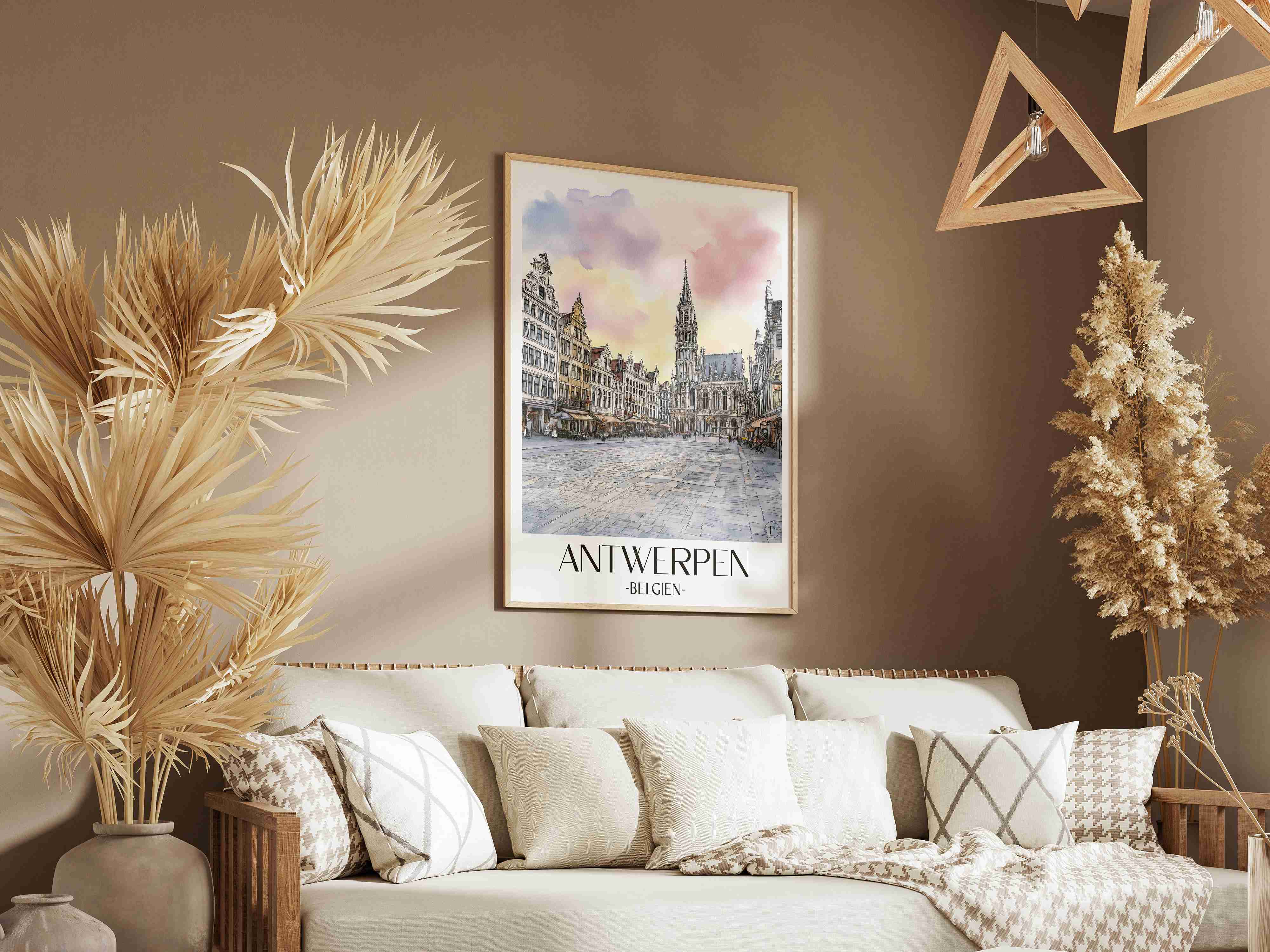 antwerpen-belgien-poster-aquarell