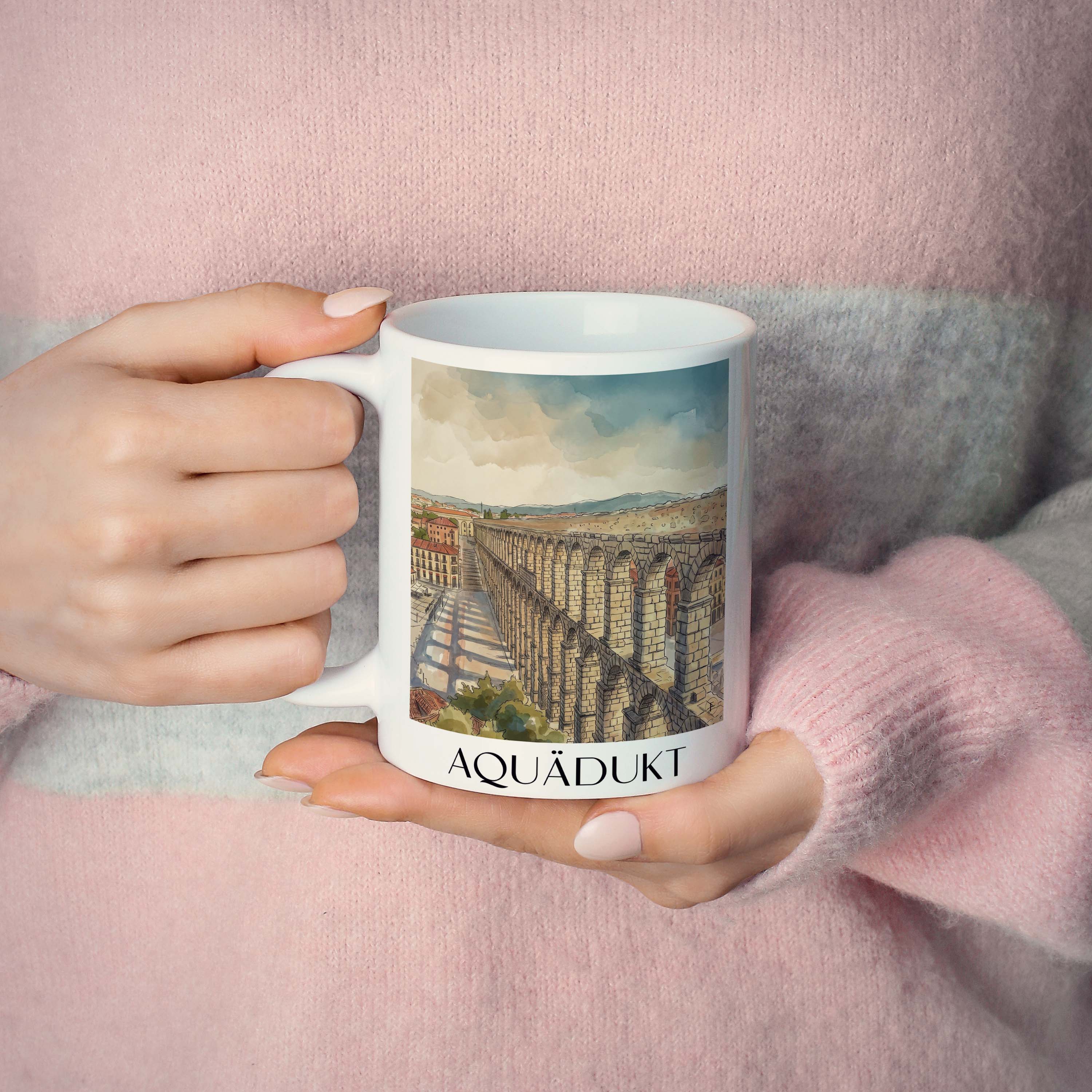 aquädukt-segovia-spanien-kaffeebecher-aquarell