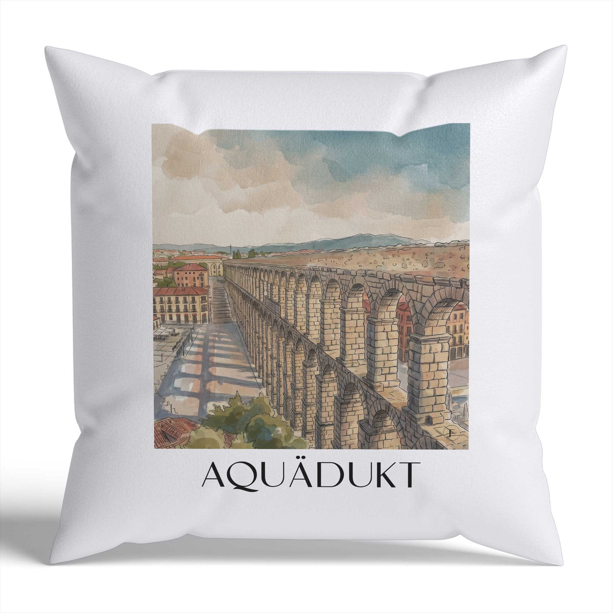 aquädukt-segovia-spanien-kissenbezug-aquarell
