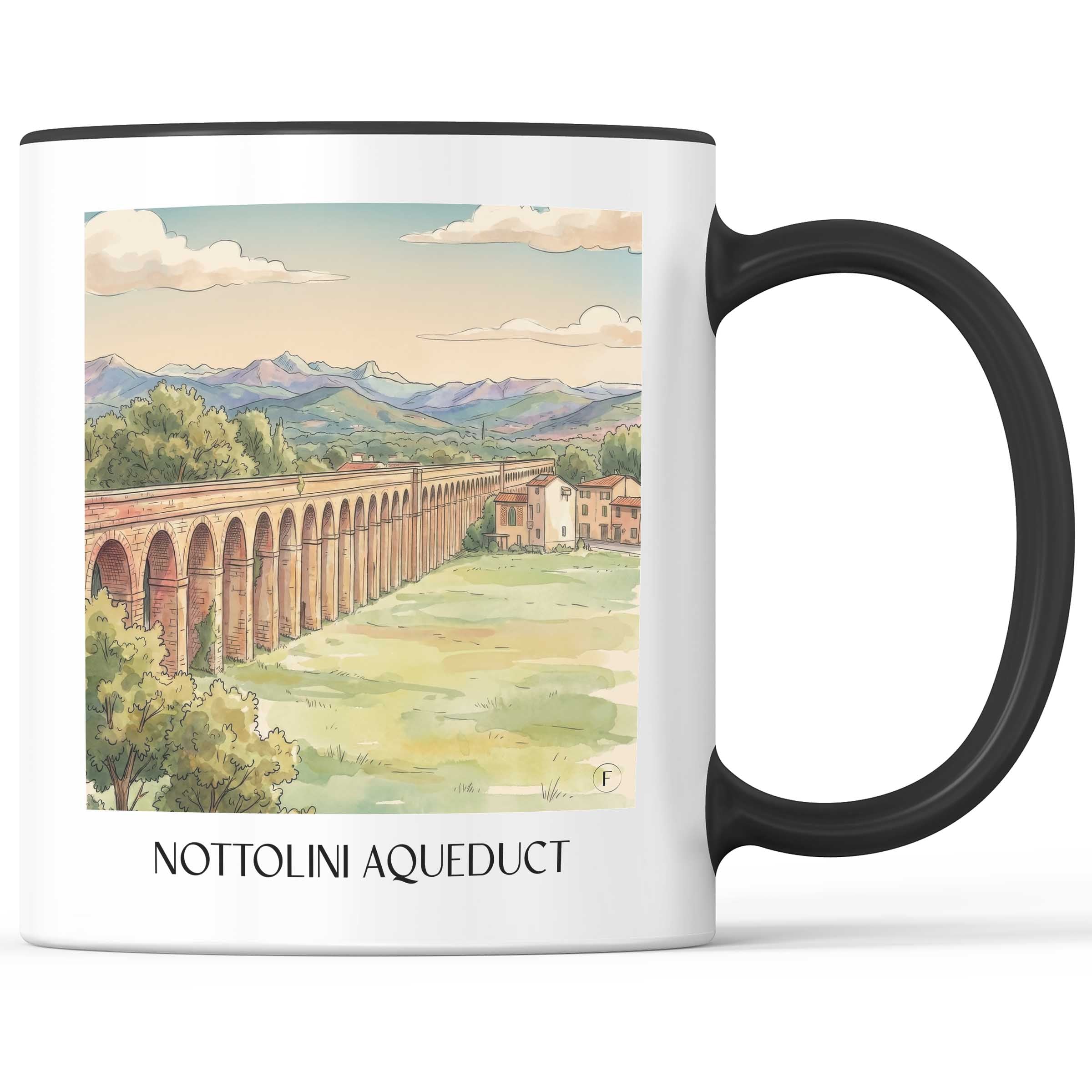 Aquädukt von Nottolini Kaffeebecher - Lucca - Italien Becher - Kaffeetasse im Aquarell Stil - favplace