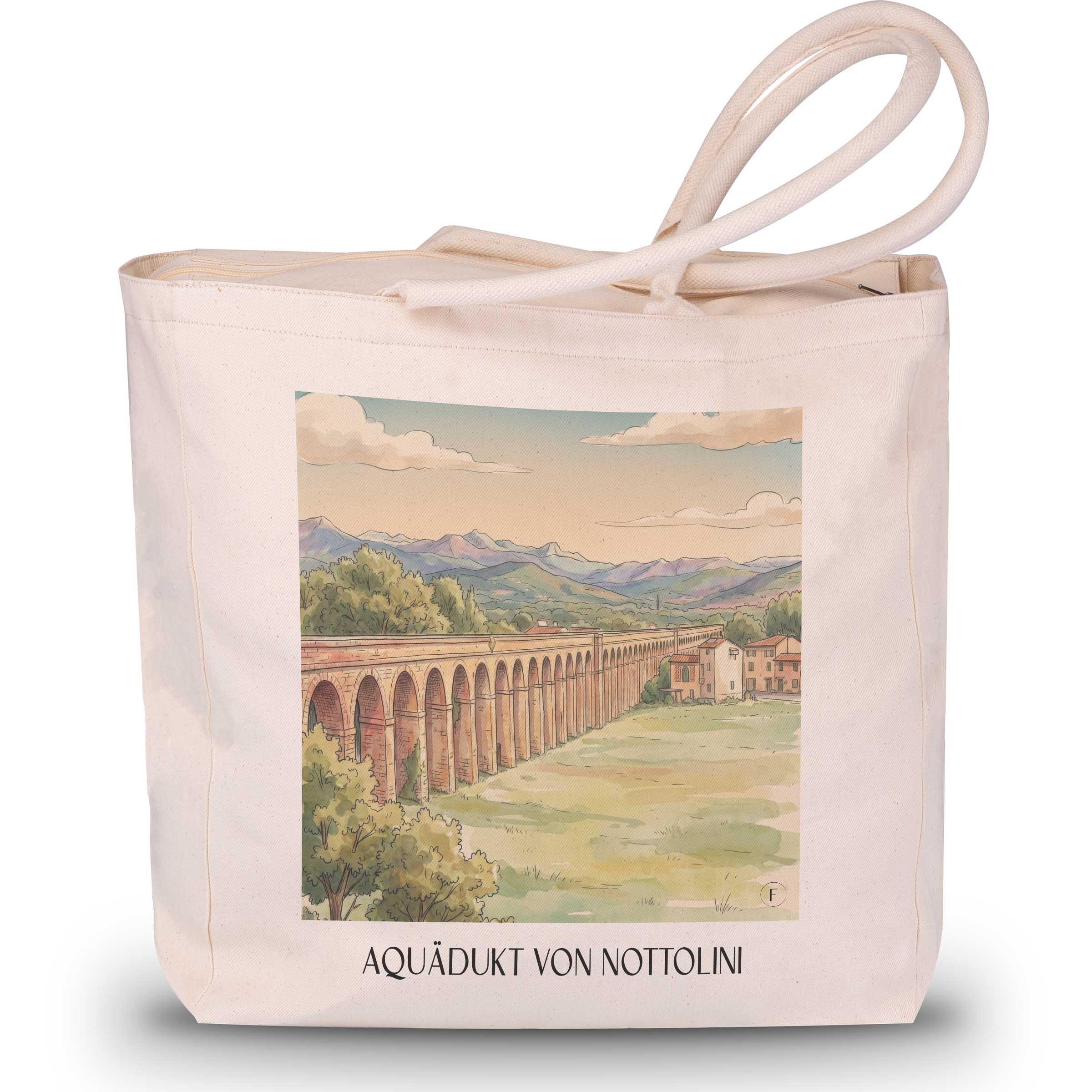 aquädukt-von-nottolini-lucca-italien-einkaufstasche-aquarell