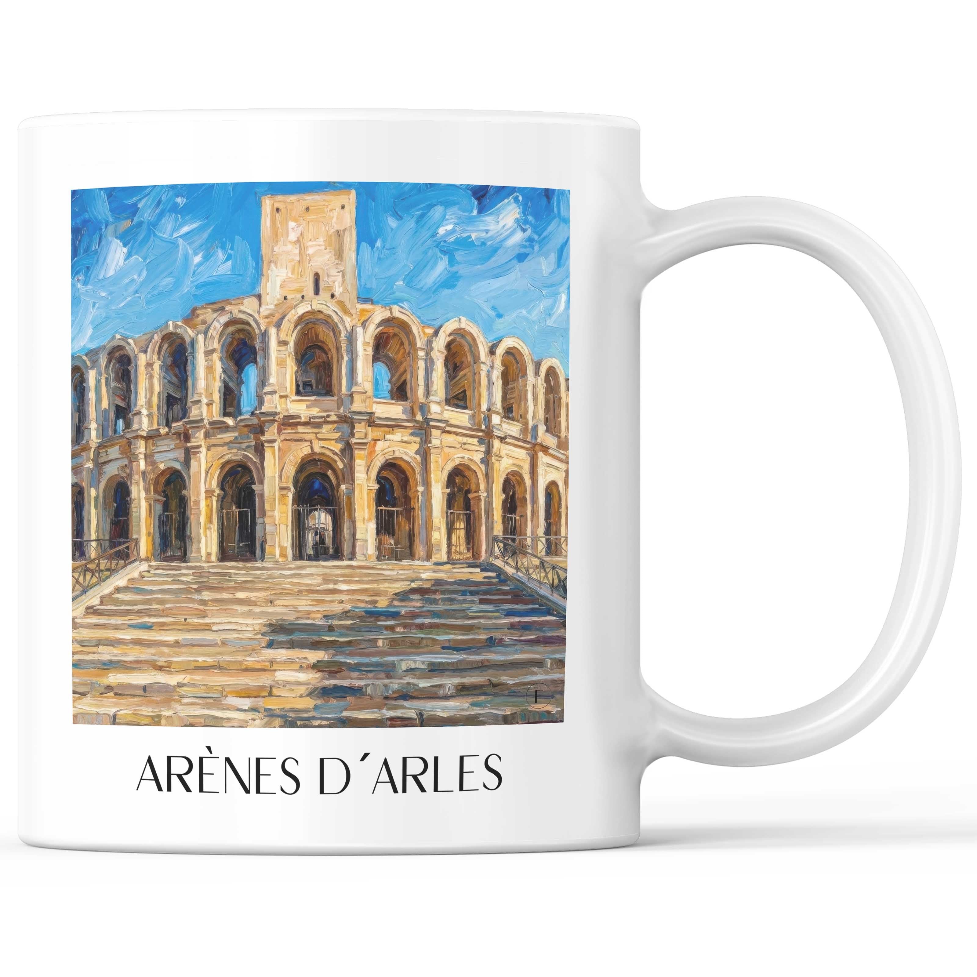 arènes-d´arles-provence-frankreich-kaffeebecher-oil-painting-oelgemaelde