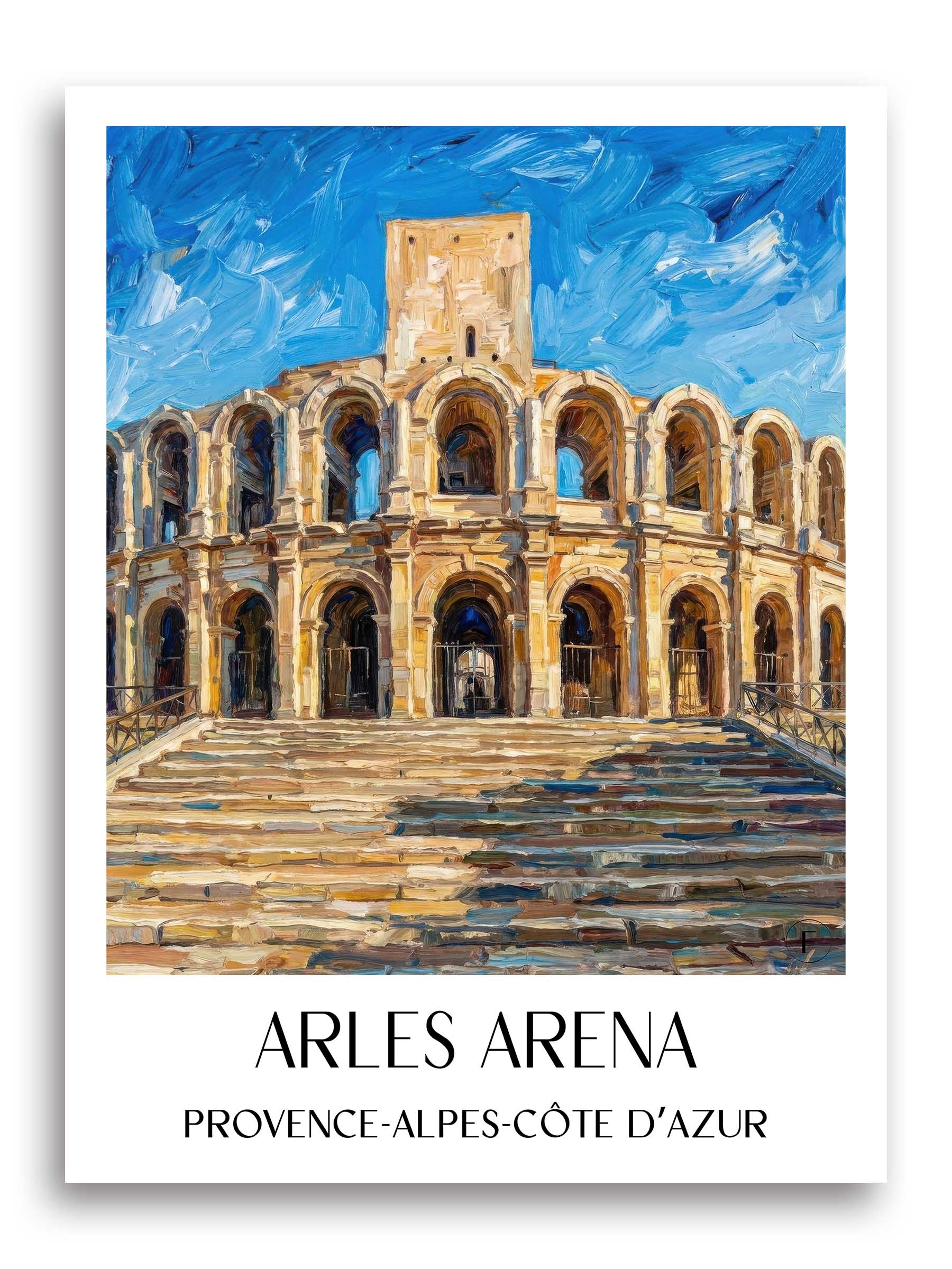 Arènes d´Arles Poster - Provence - Frankreich Kunstdruck - Ölgemälde von A4 bis A1 - favplace