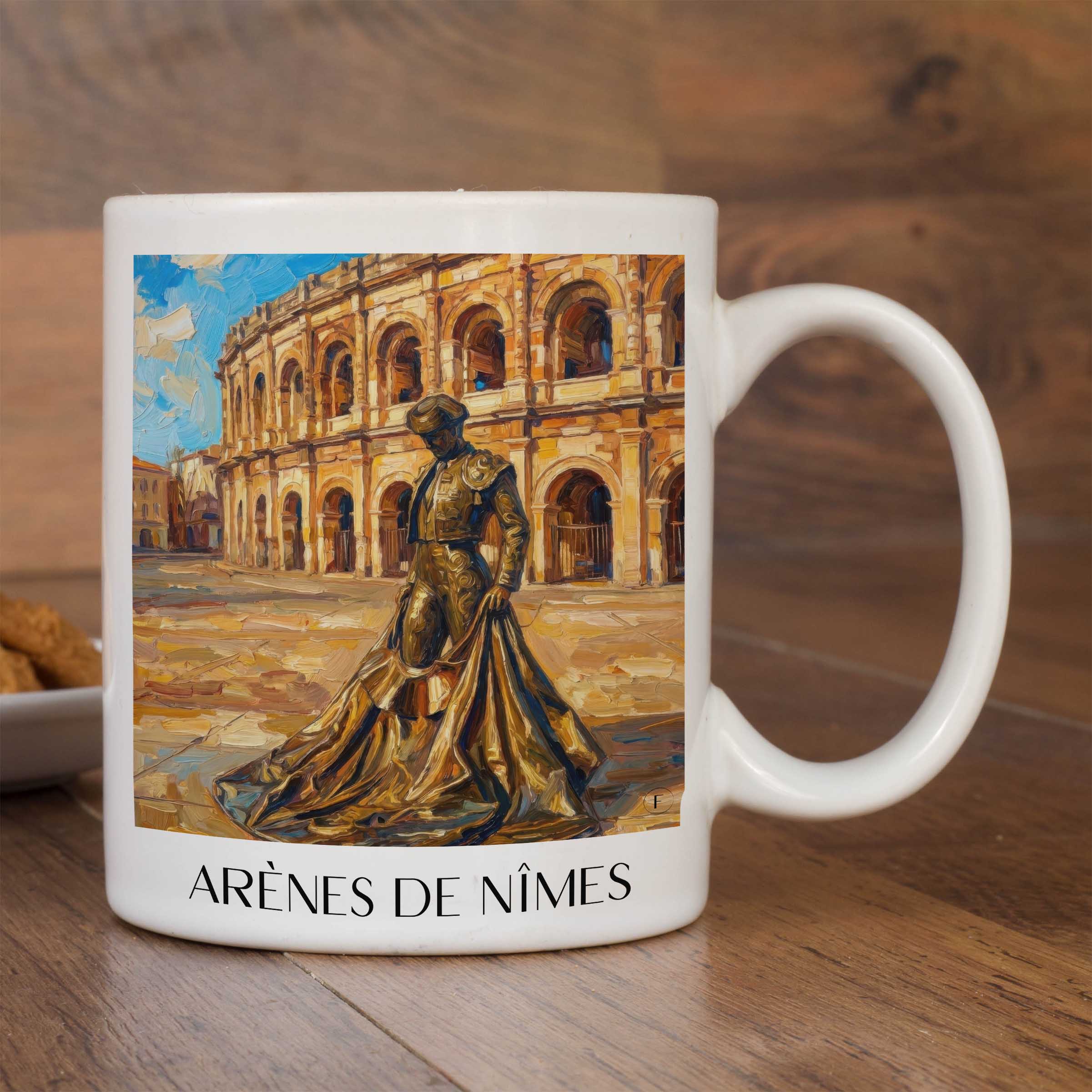 arènes-de-nîmes-okzitanien--frankreich-kaffeebecher-oil-painting-oelgemaelde