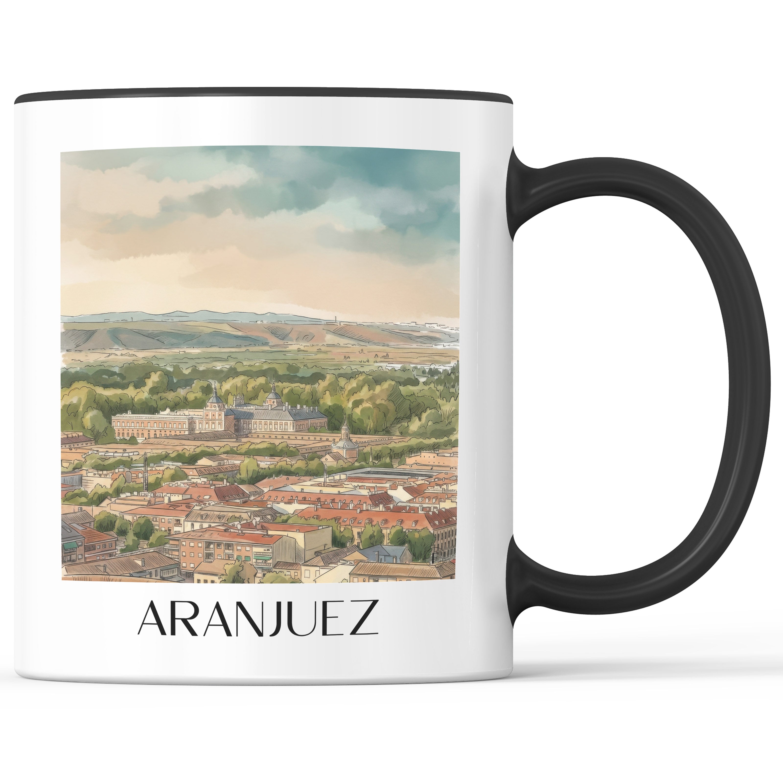 aranjuez-spanien-spanien-kaffeebecher-aquarell
