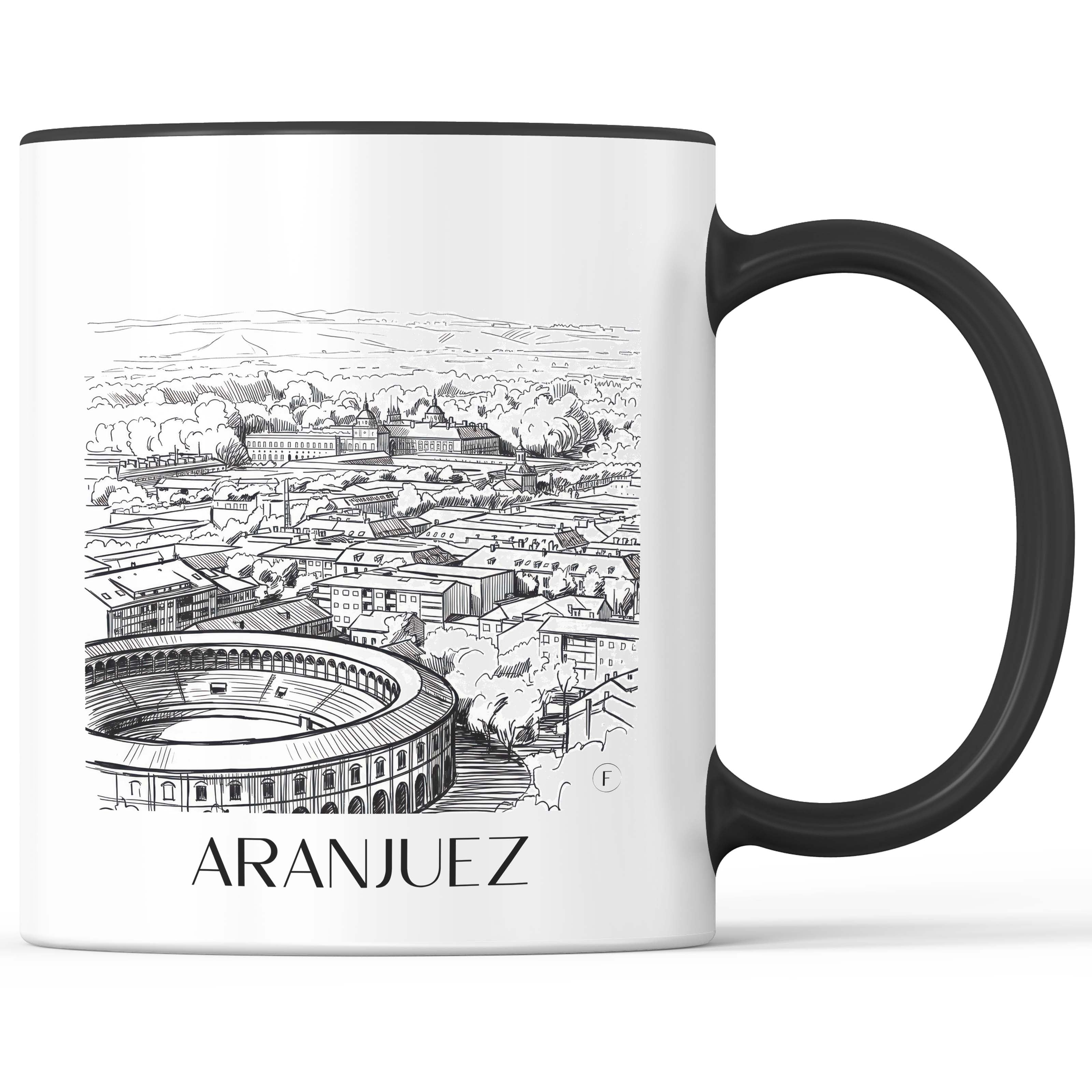 Aranjuez Kaffeebecher - Spanien - Spanien Becher - Kaffeetasse im Skizze Stil - favplace